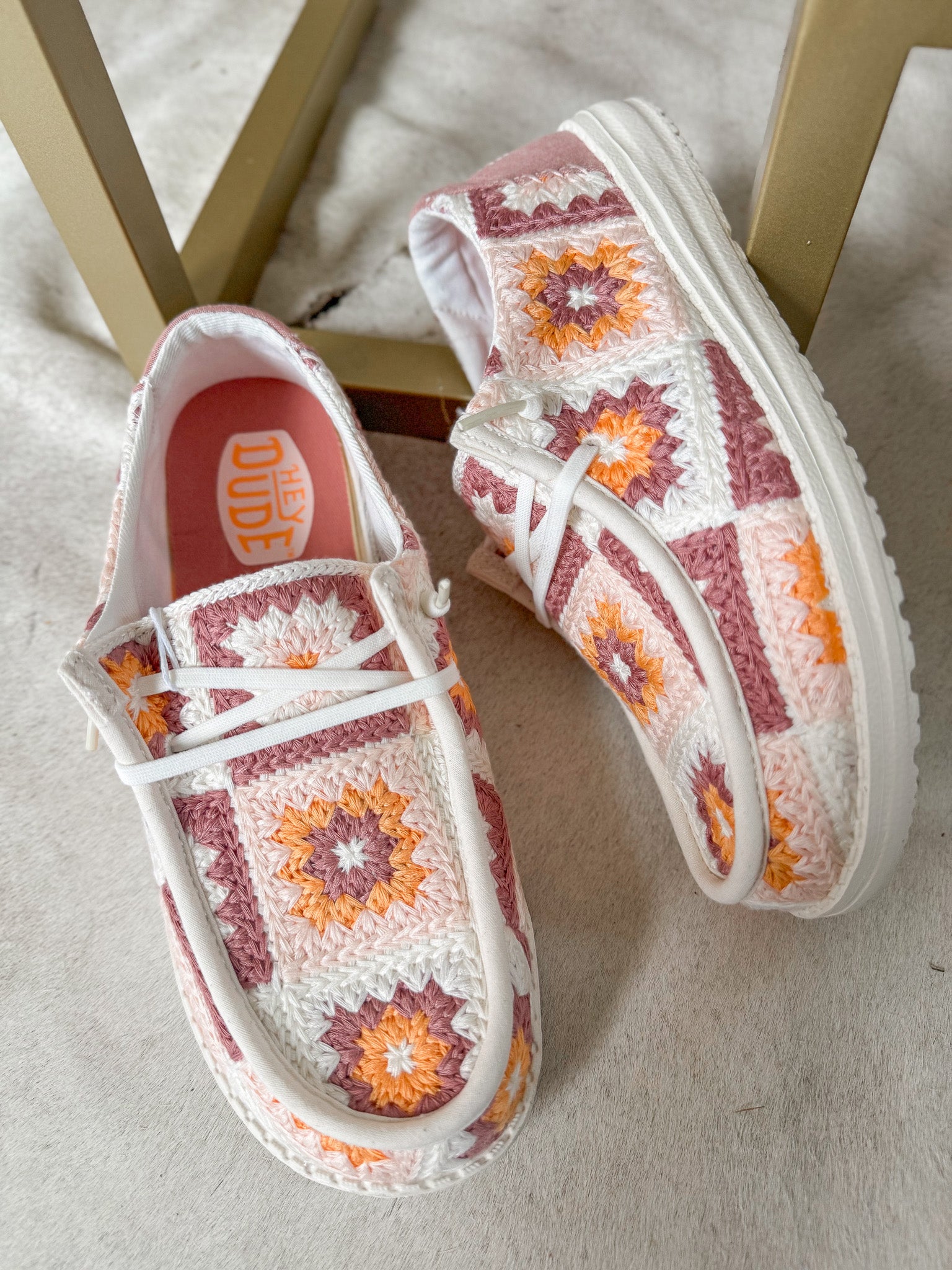 Women's Hey Dude Wendy Cottage Crochet in Petal Pink/Multi – Boot