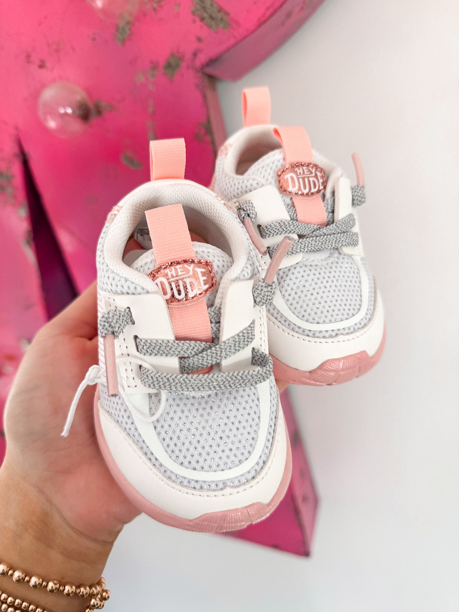 Toddler Hey Dude Sirocco Play Pastel Ombre in White/Pink