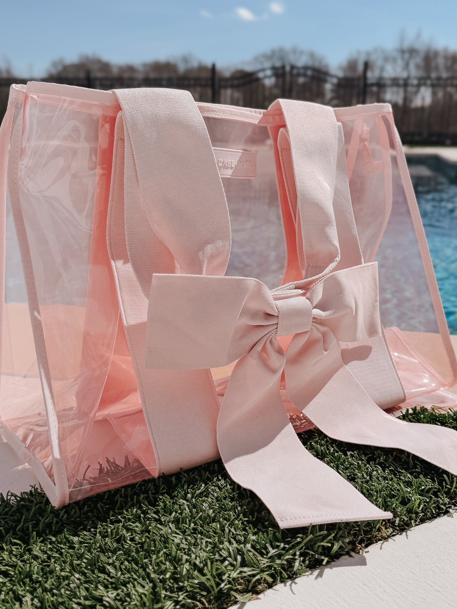Case-Mate Bow Jelly Tote Bag - Ballet Pink