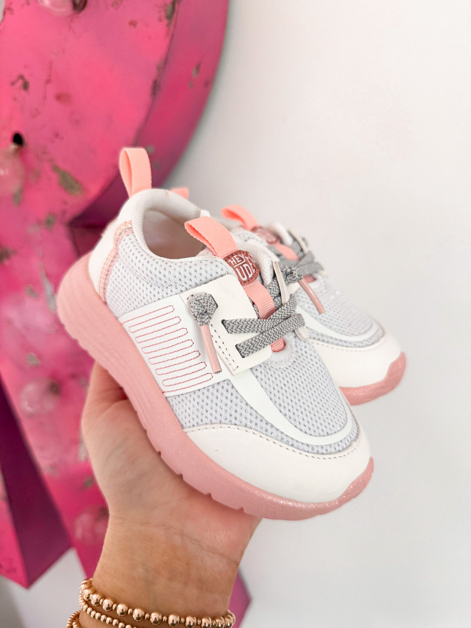 Youth Hey Dude Sirocco Play Pastel Ombre in White/Pink