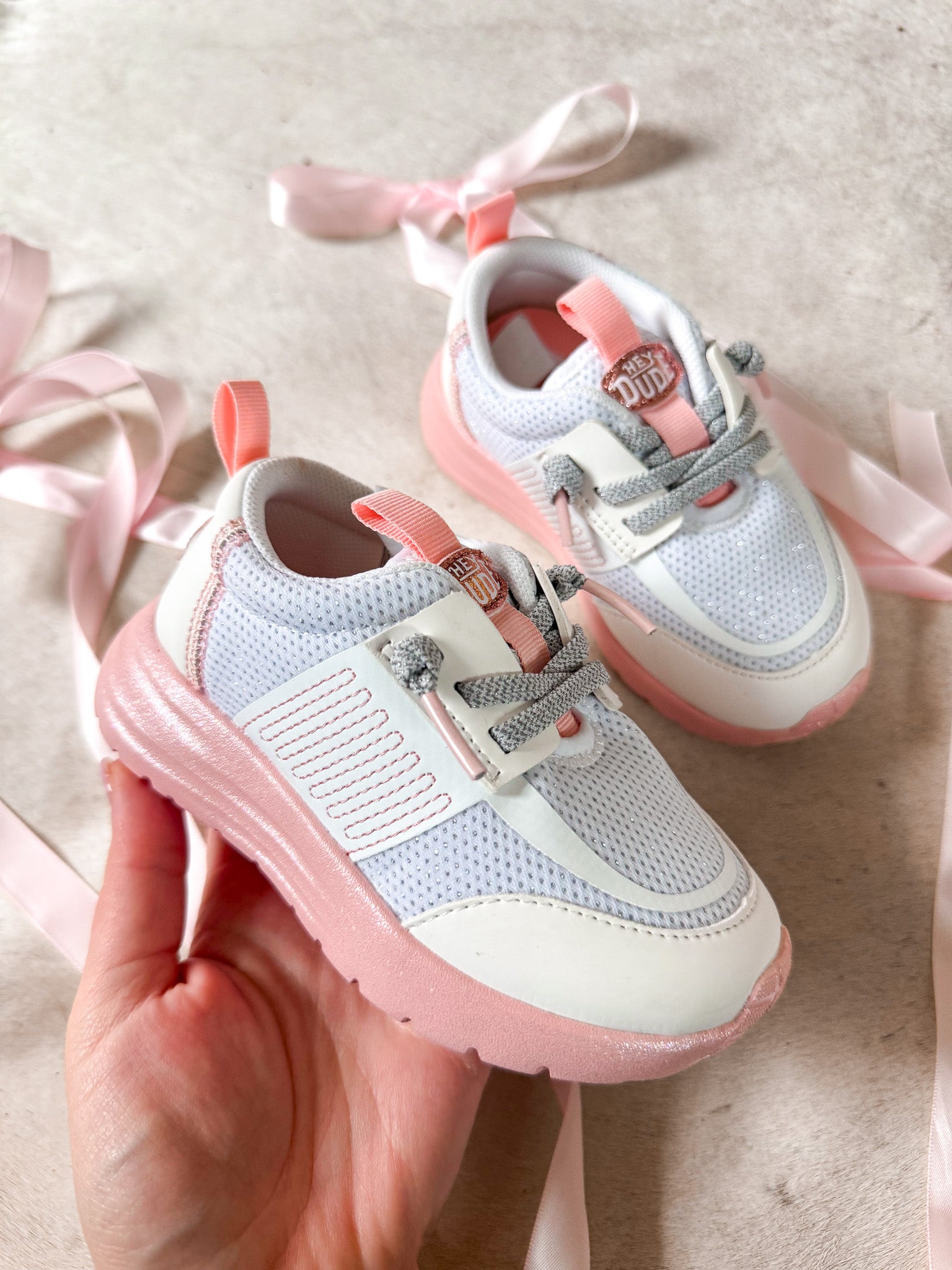 Youth Hey Dude Sirocco Play Pastel Ombre in White/Pink