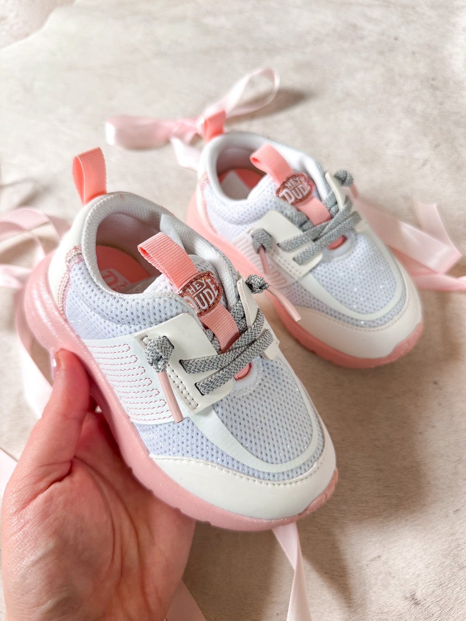 Youth Hey Dude Sirocco Play Pastel Ombre in White/Pink – Boot Country