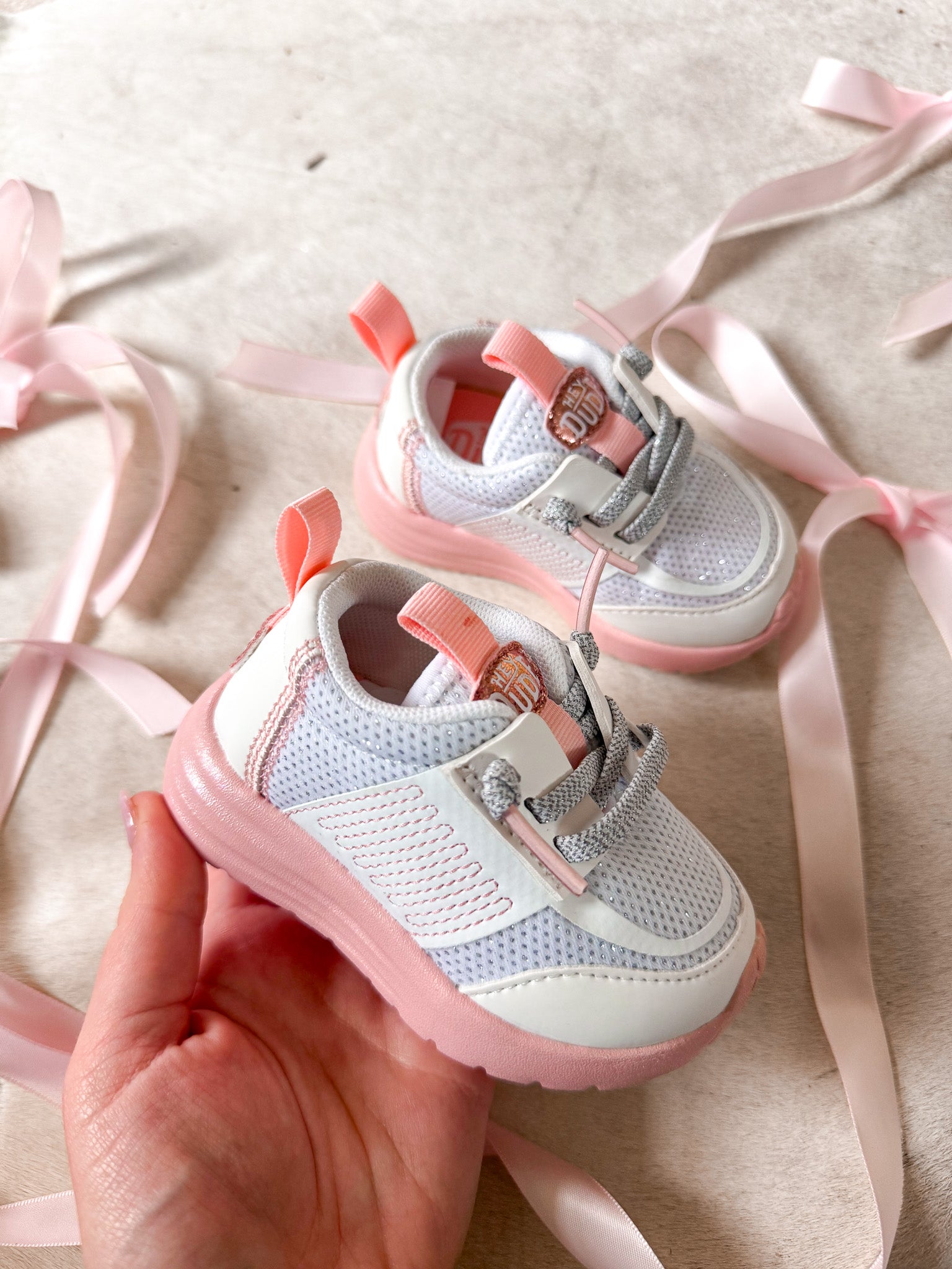 Toddler Hey Dude Sirocco Play Pastel Ombre in White/Pink