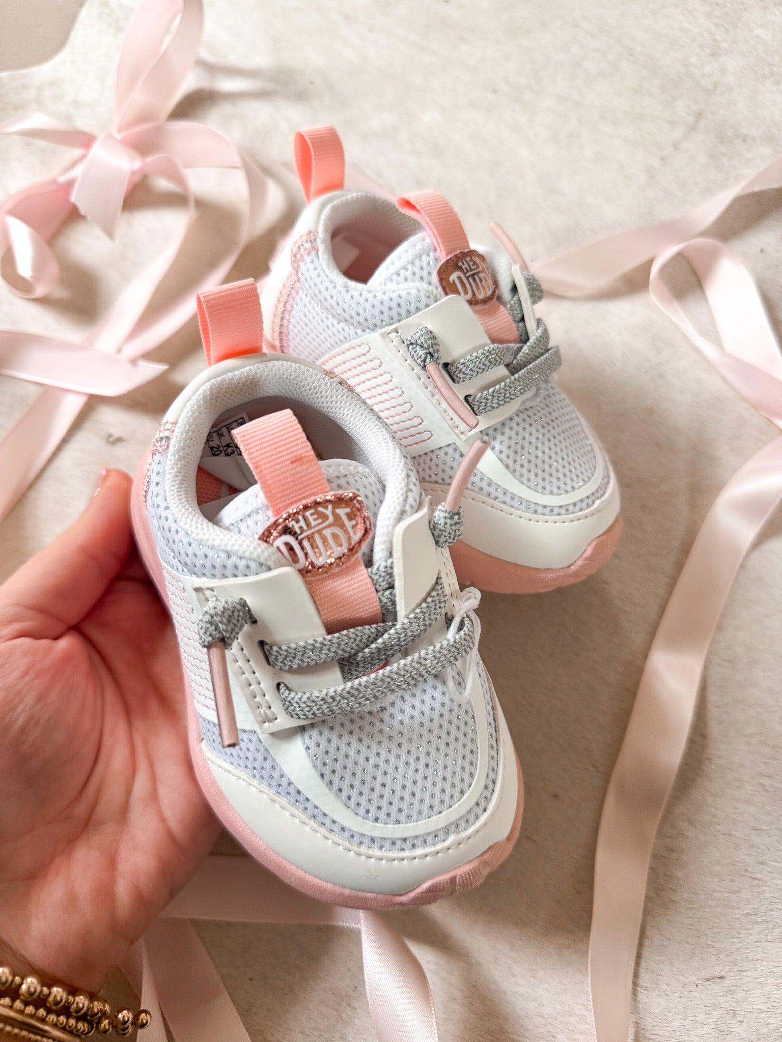 Toddler Hey Dude Sirocco Play Pastel Ombre in White/Pink