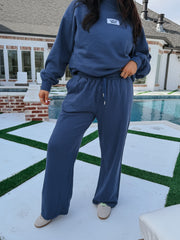 Lulu Mac Terry Cloth Sweatpants in Navy