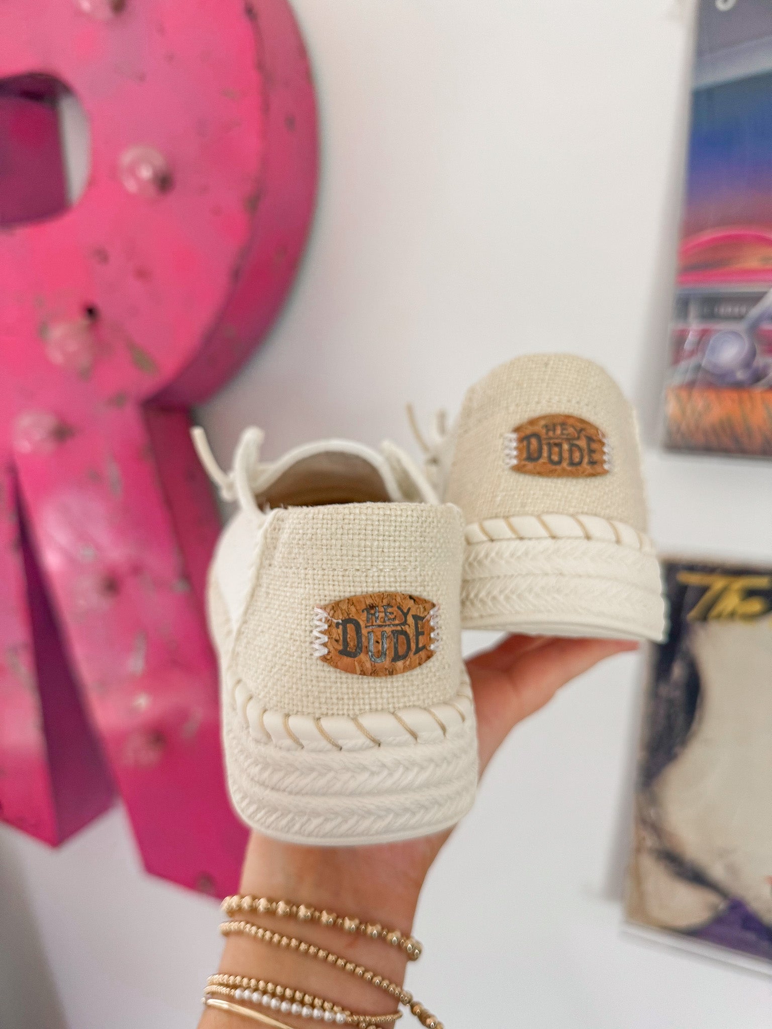 Women's Hey Dude Wendy Espadrille Woven in White