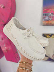 Women's Hey Dude Wendy Espadrille Woven in White