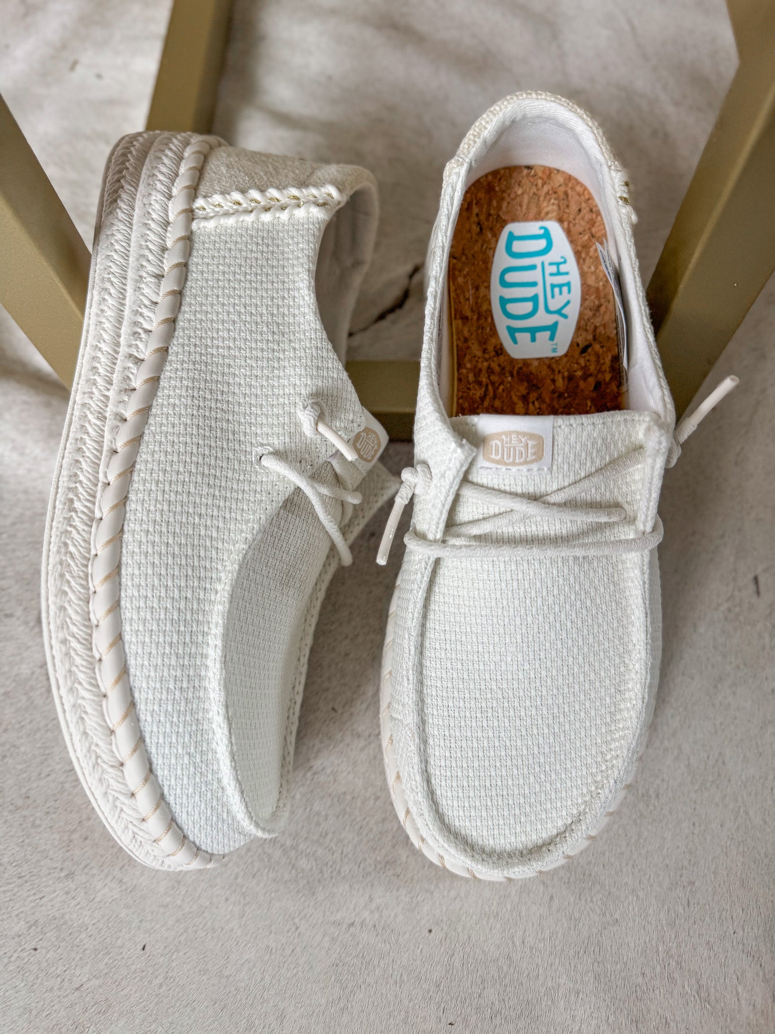 Women's Hey Dude Wendy Espadrille Woven in White