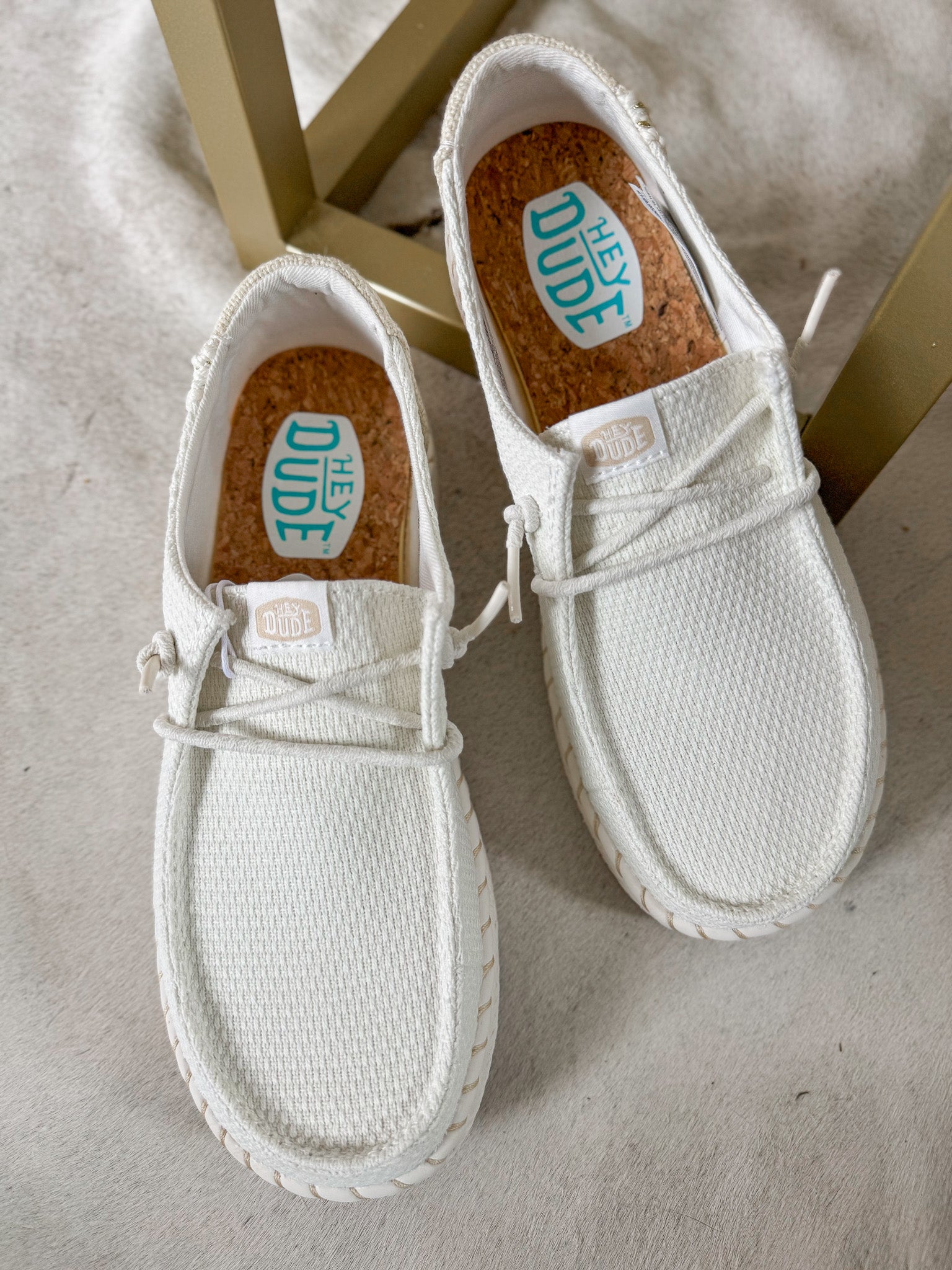 Women's Hey Dude Wendy Espadrille Woven in White