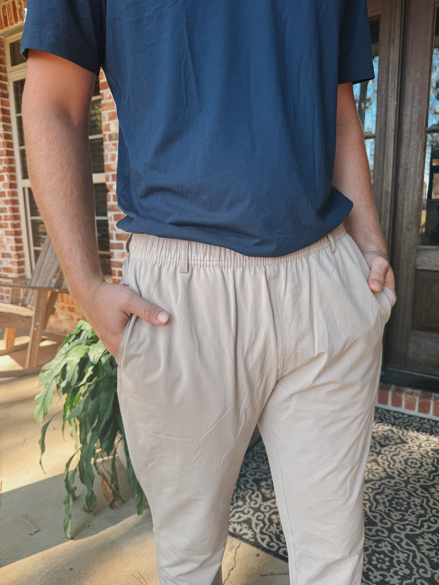 Burlebo Men's Performance Pants in Cobblestone