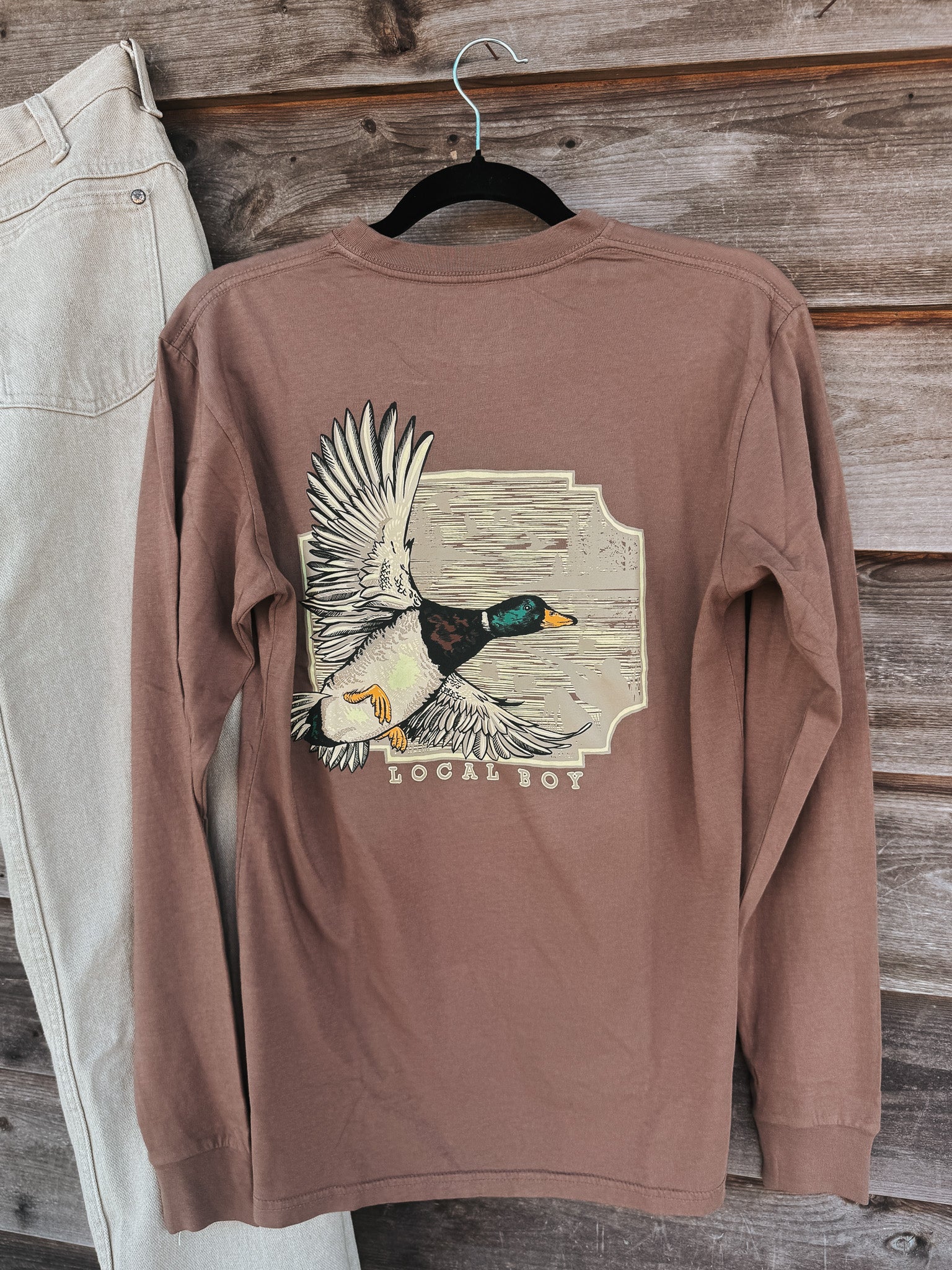 Men's Local Boy Greenhead Flight Long Sleeve T-Shirt