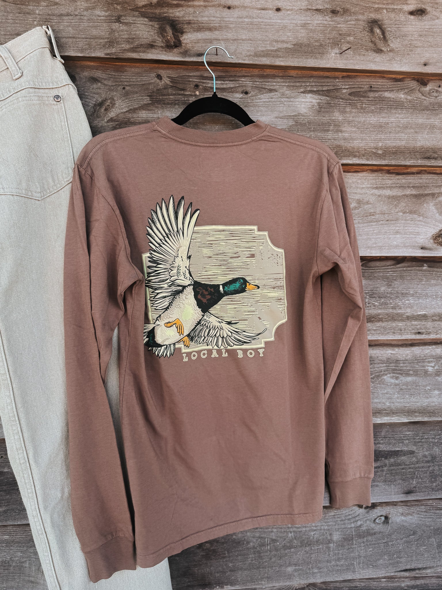 Men's Local Boy Greenhead Flight Long Sleeve T-Shirt