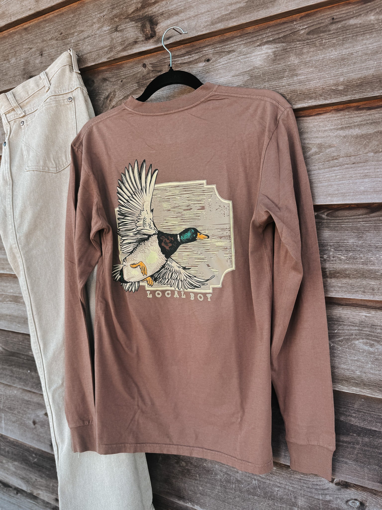 Men's Local Boy Greenhead Flight Long Sleeve T-Shirt