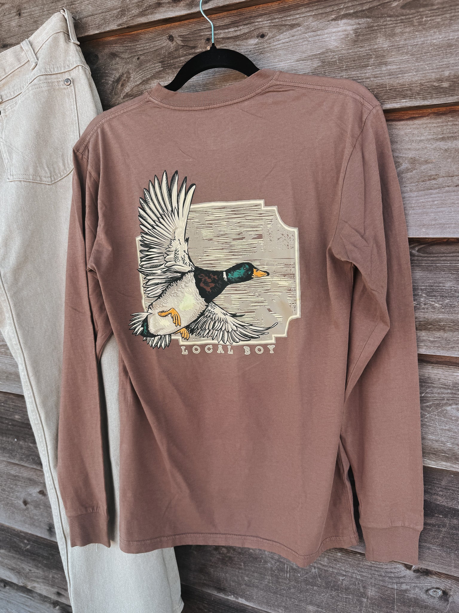 Men's Local Boy Greenhead Flight Long Sleeve T-Shirt