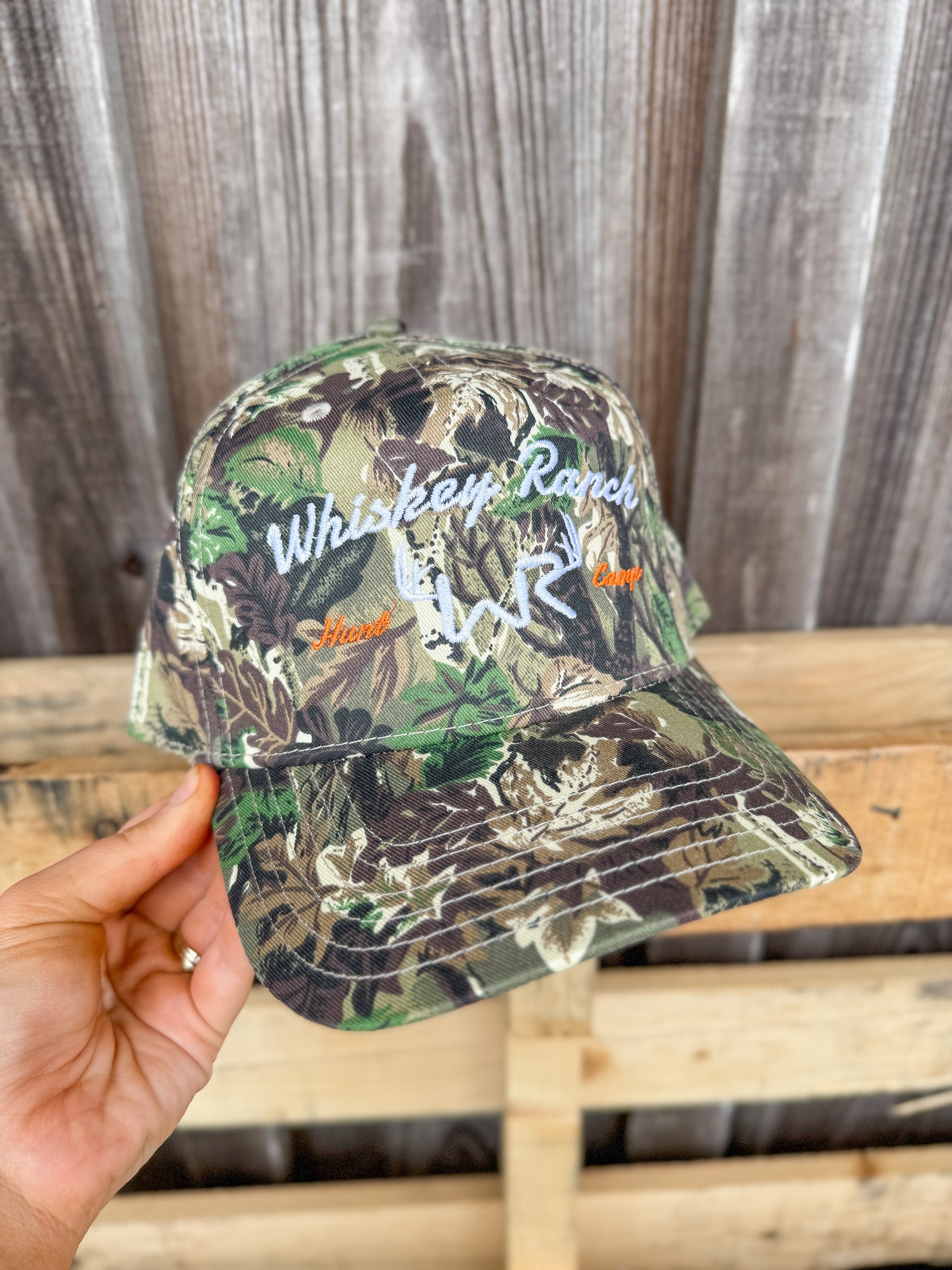 Whiskey Bent Hat Co. Deer Camp Camo Cap