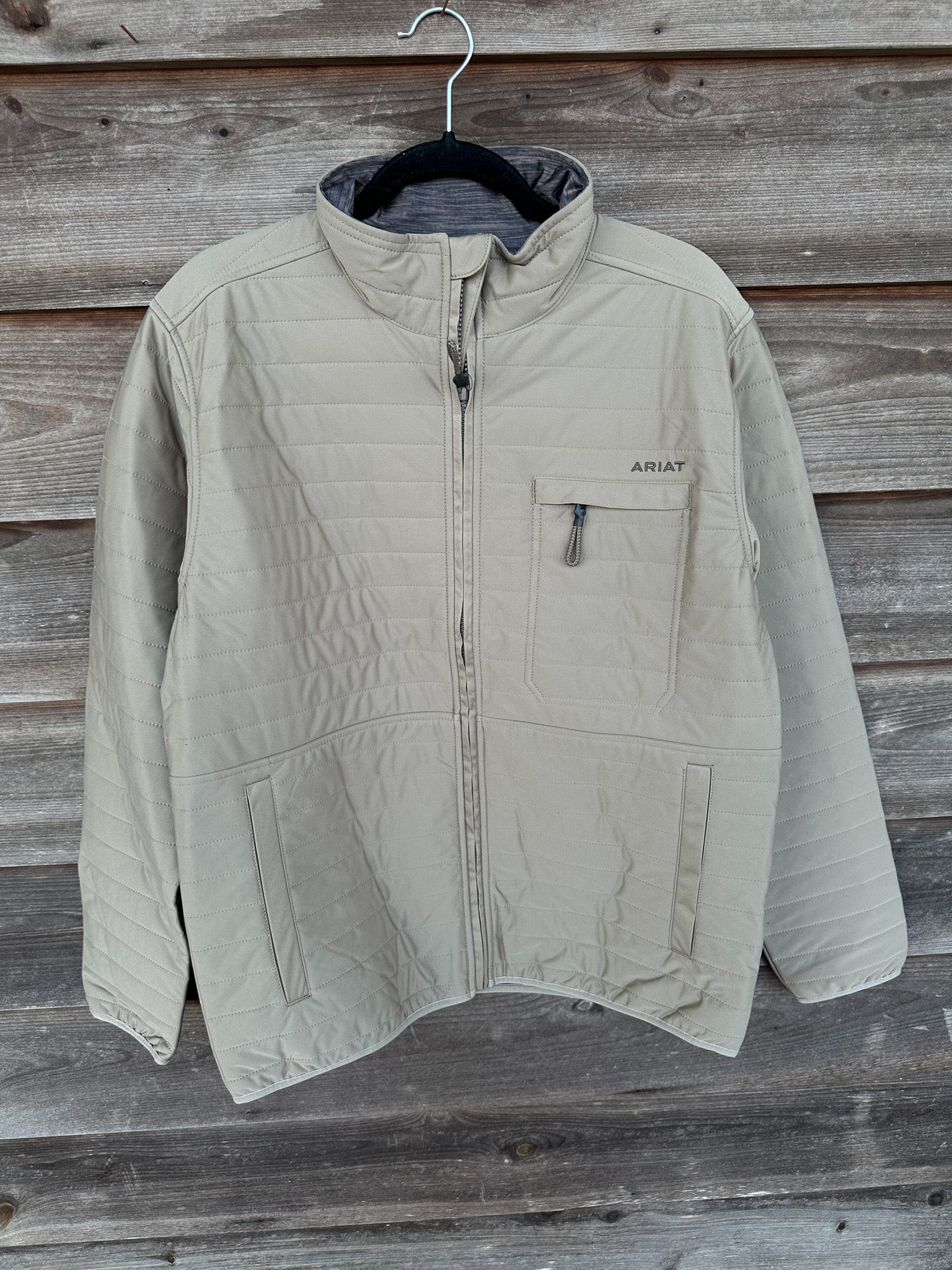 Men's Ariat Wylie Full Zip Jacket in Khaki