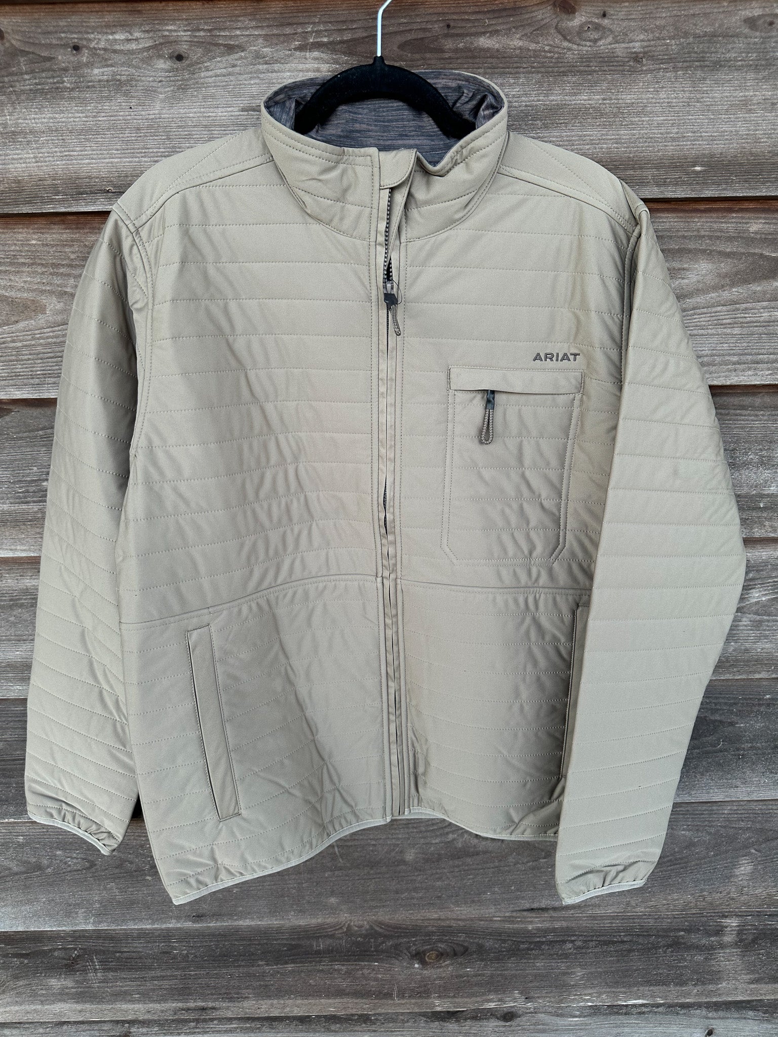 Men's Ariat Wylie Full Zip Jacket in Khaki