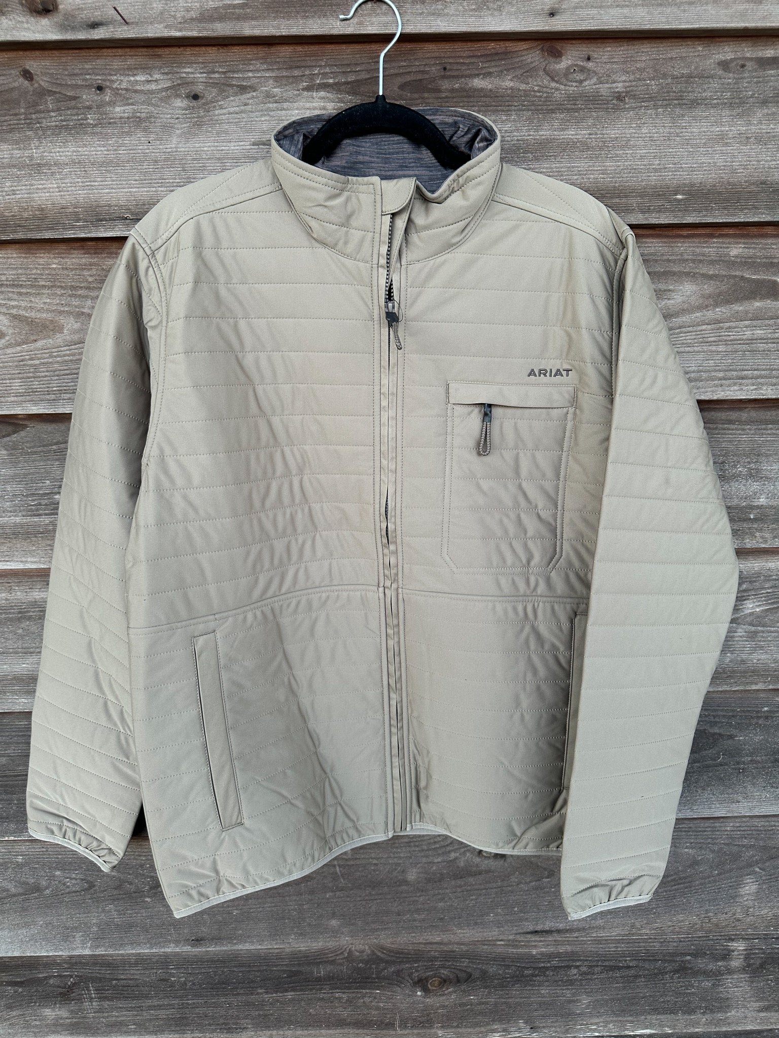 Men's Ariat Wylie Full Zip Jacket in Khaki