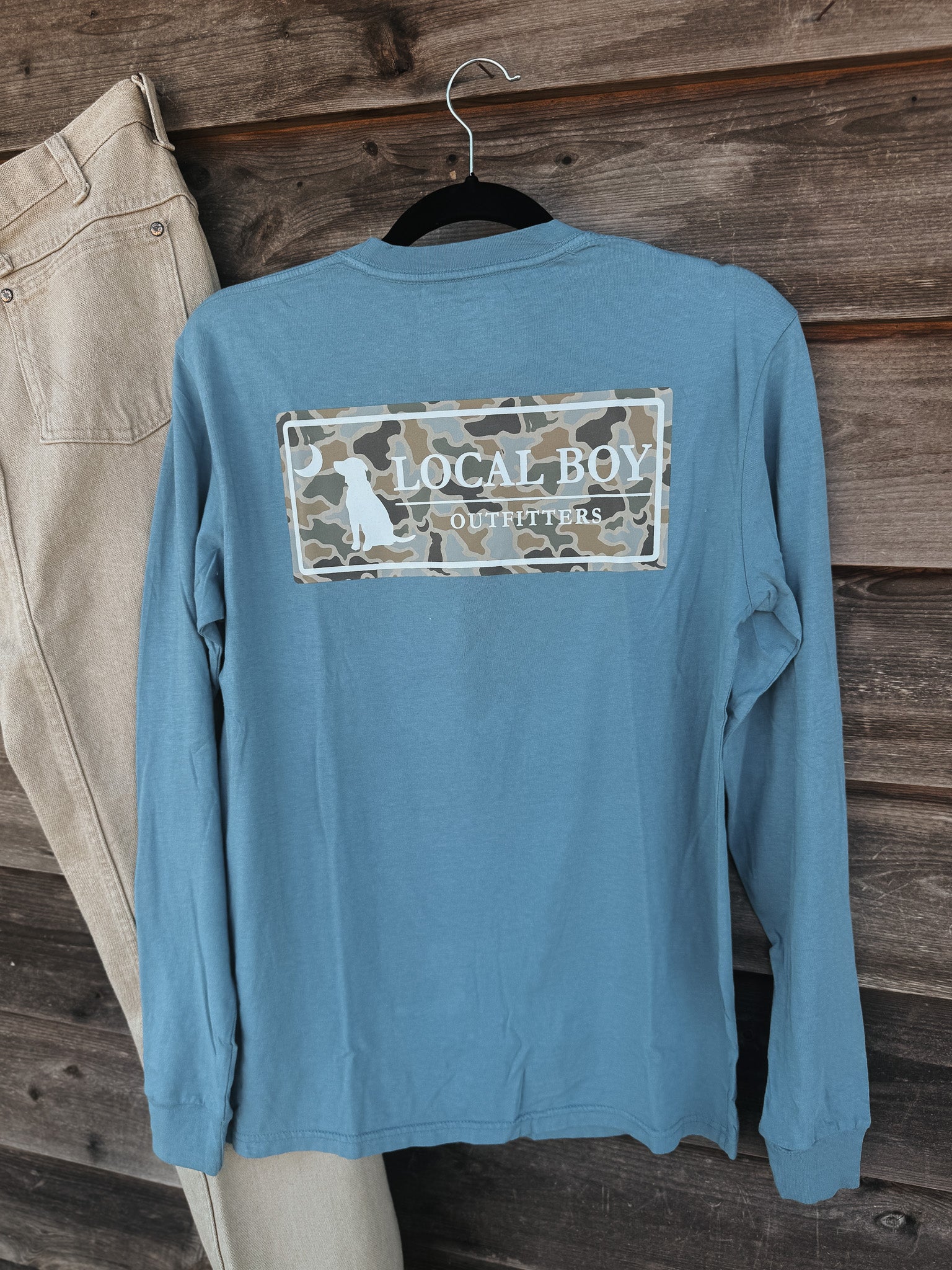 Men's Local Boy Sand Dog & Moon Plate Long Sleeve T-Shirt