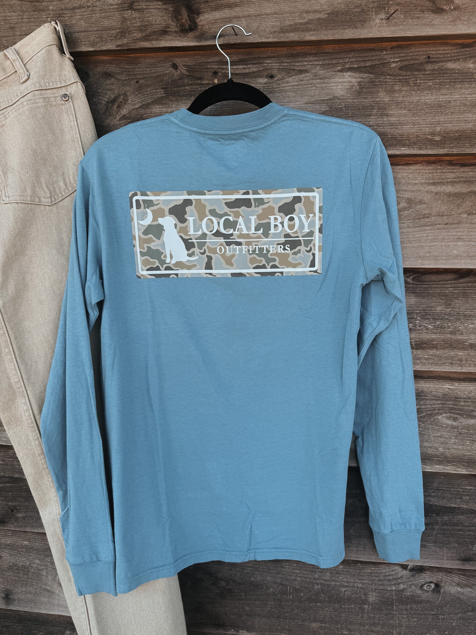 Men's Local Boy Sand Dog & Moon Plate Long Sleeve T-Shirt