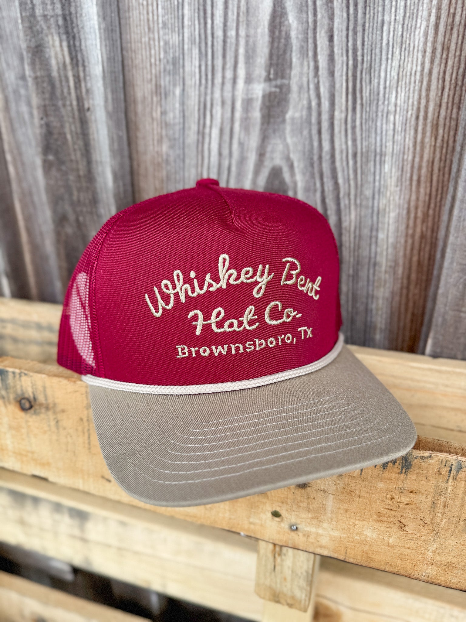 Whiskey Bent Hat Co. Sale Barn Red/Khaki Cap
