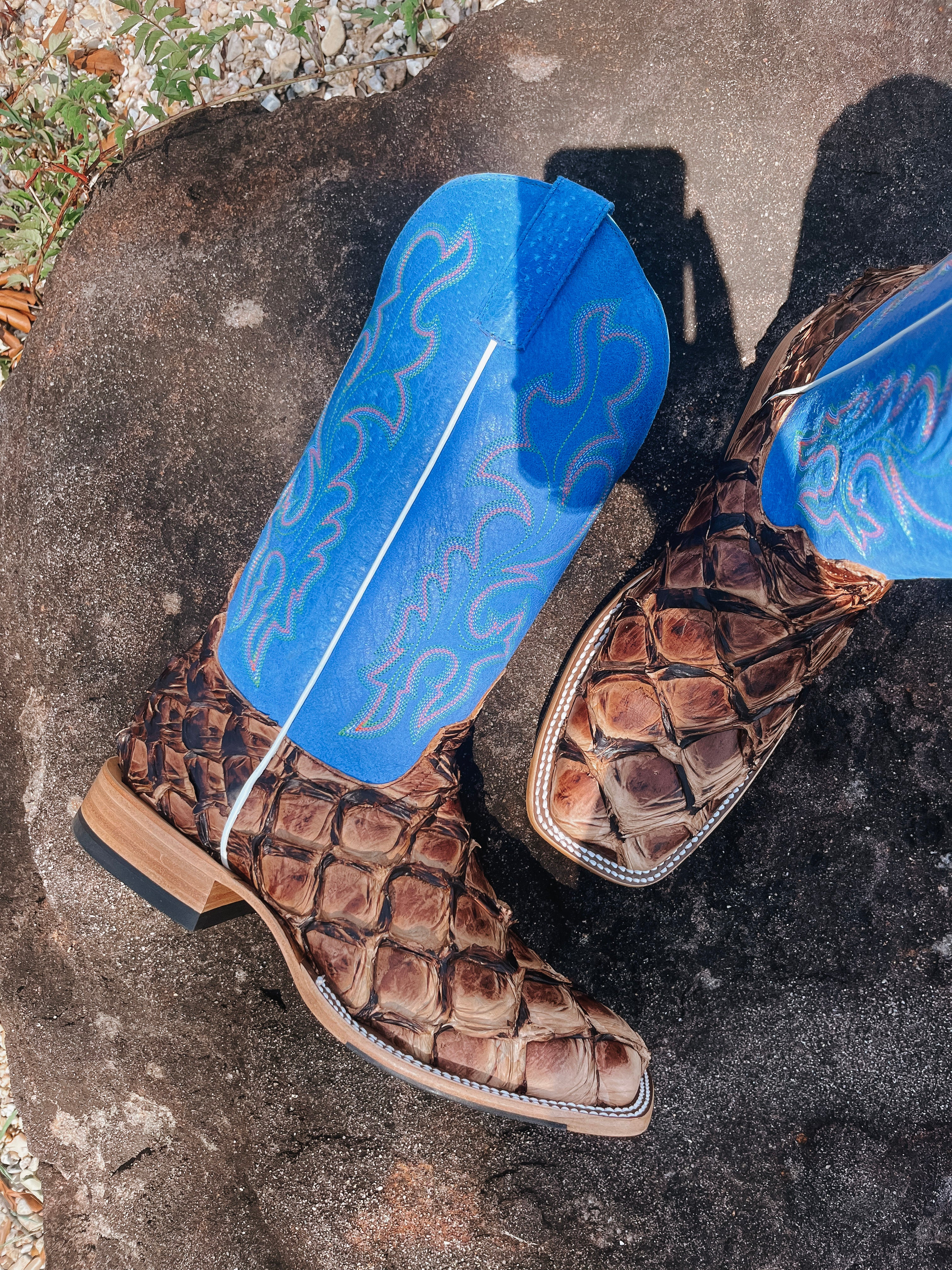 Botas Pirarucu Horse Power Top Hand Cigar Matte Big Bass para hombre