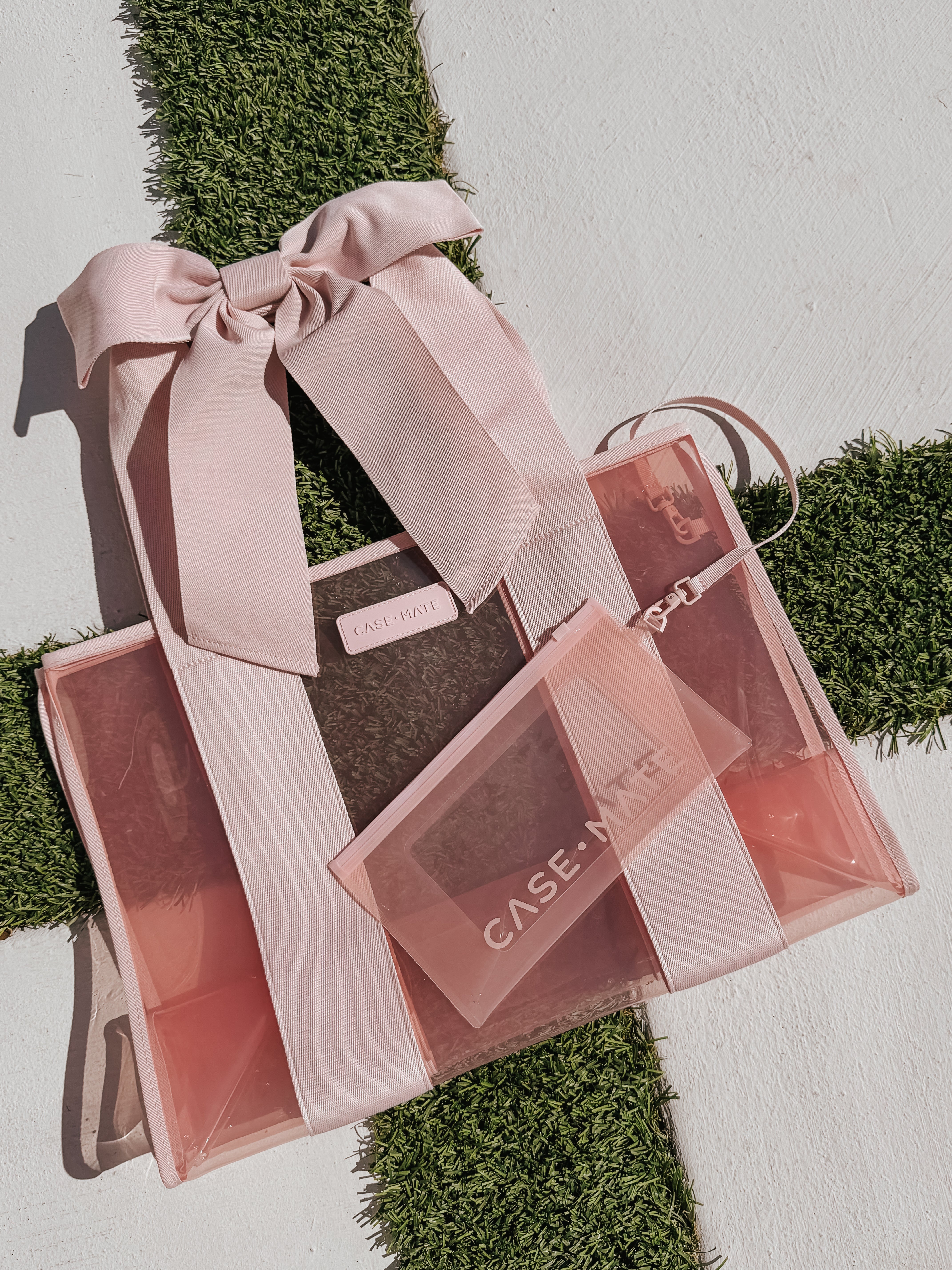 Case-Mate Bow Jelly Tote Bag - Ballet Pink