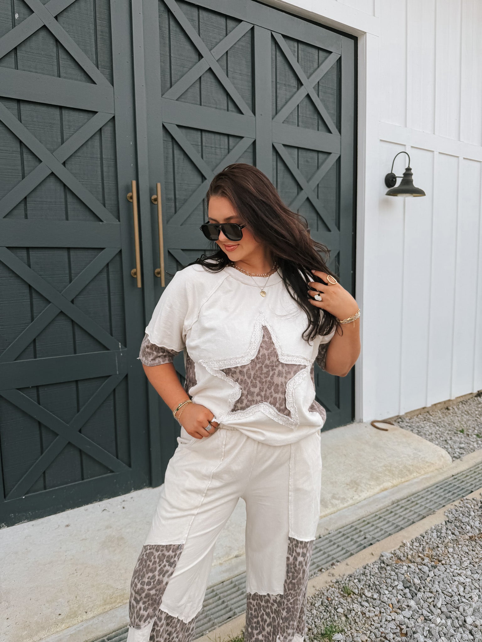 Urban Edit Leopard Star Top