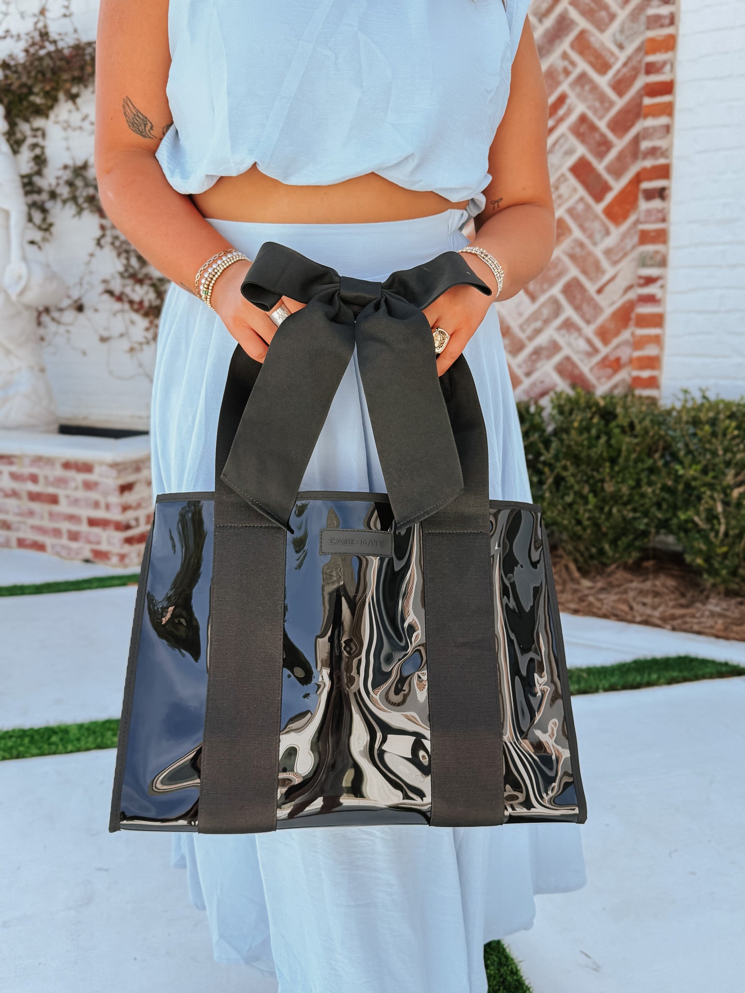 Case-Mate Bow Jelly Tote Bag - Midnight Black