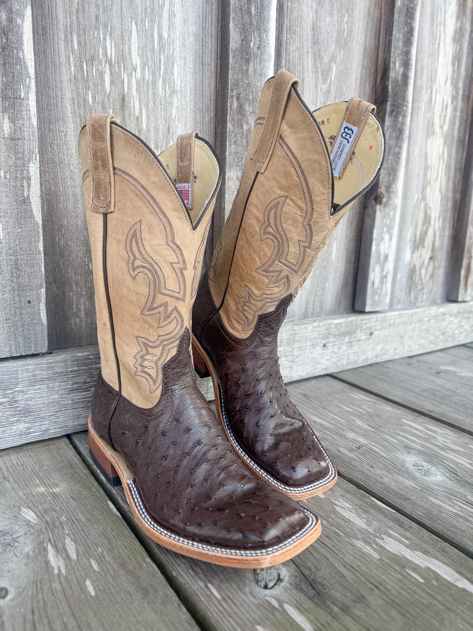 Men's Anderson Bean BC Exclusive Nicotine Ostrich/Tan Mad Cat Boots