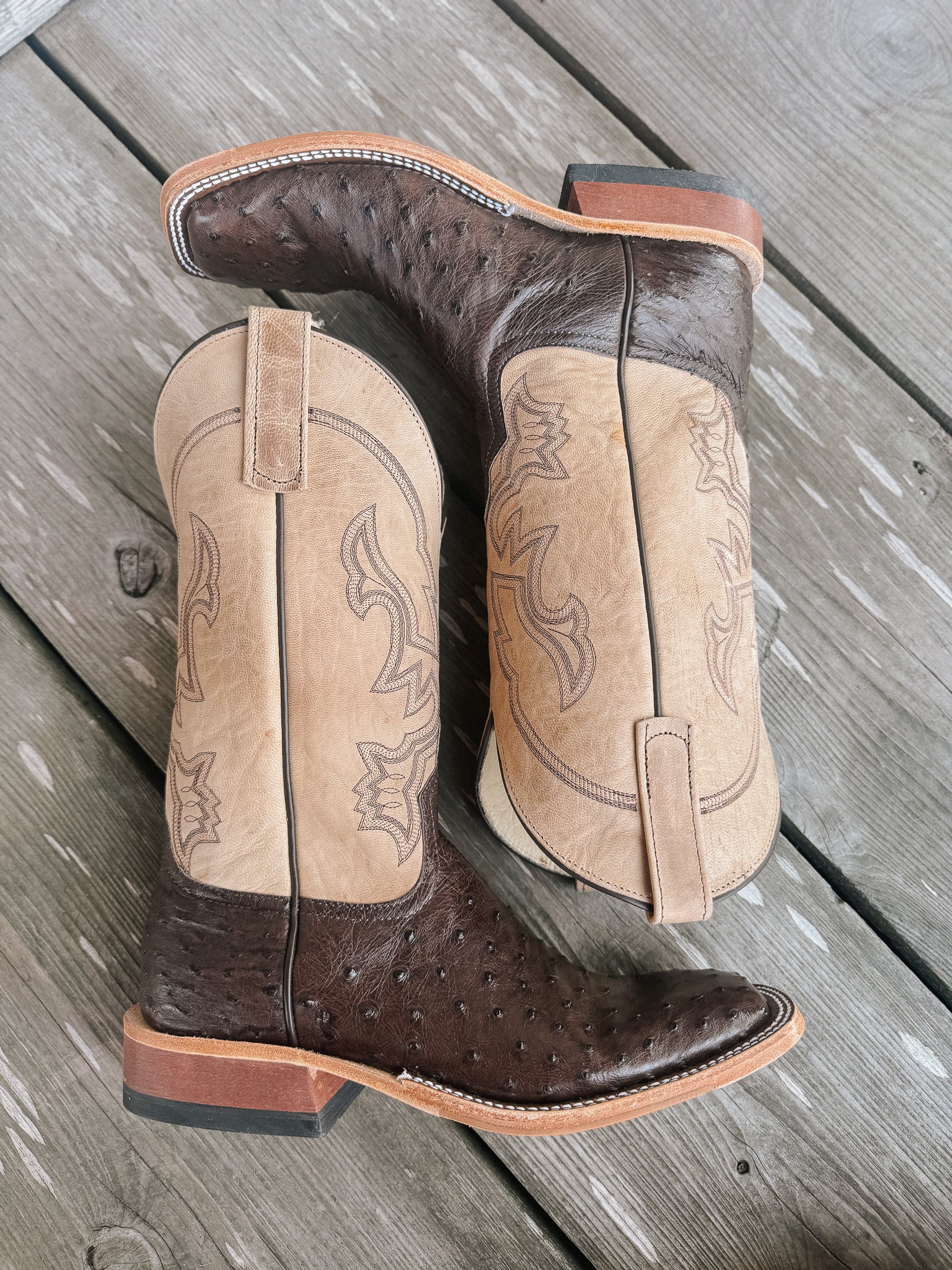 Men's Anderson Bean BC Exclusive Nicotine Ostrich/Tan Mad Cat Boots