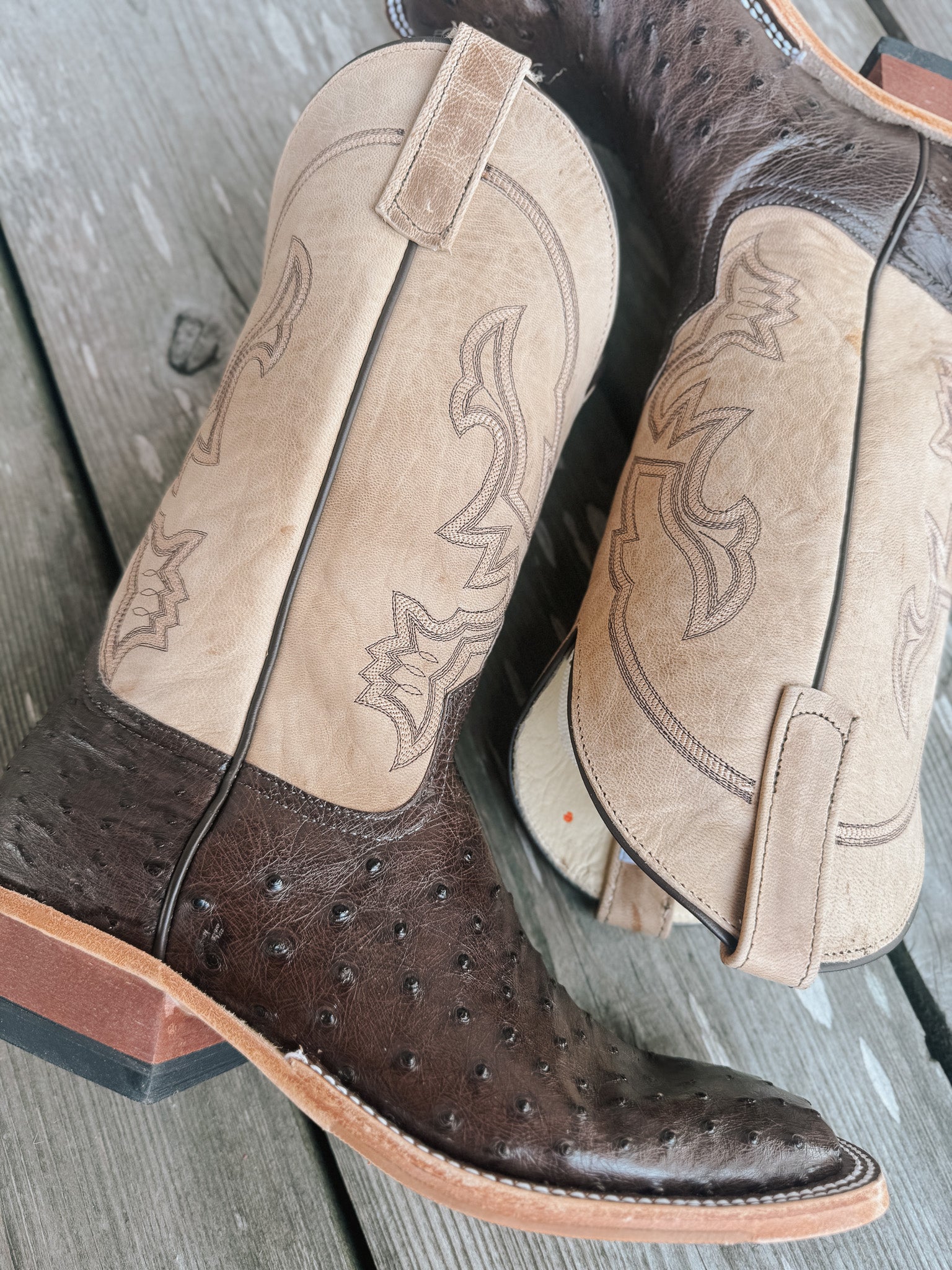 Men's Anderson Bean BC Exclusive Nicotine Ostrich/Tan Mad Cat Boots