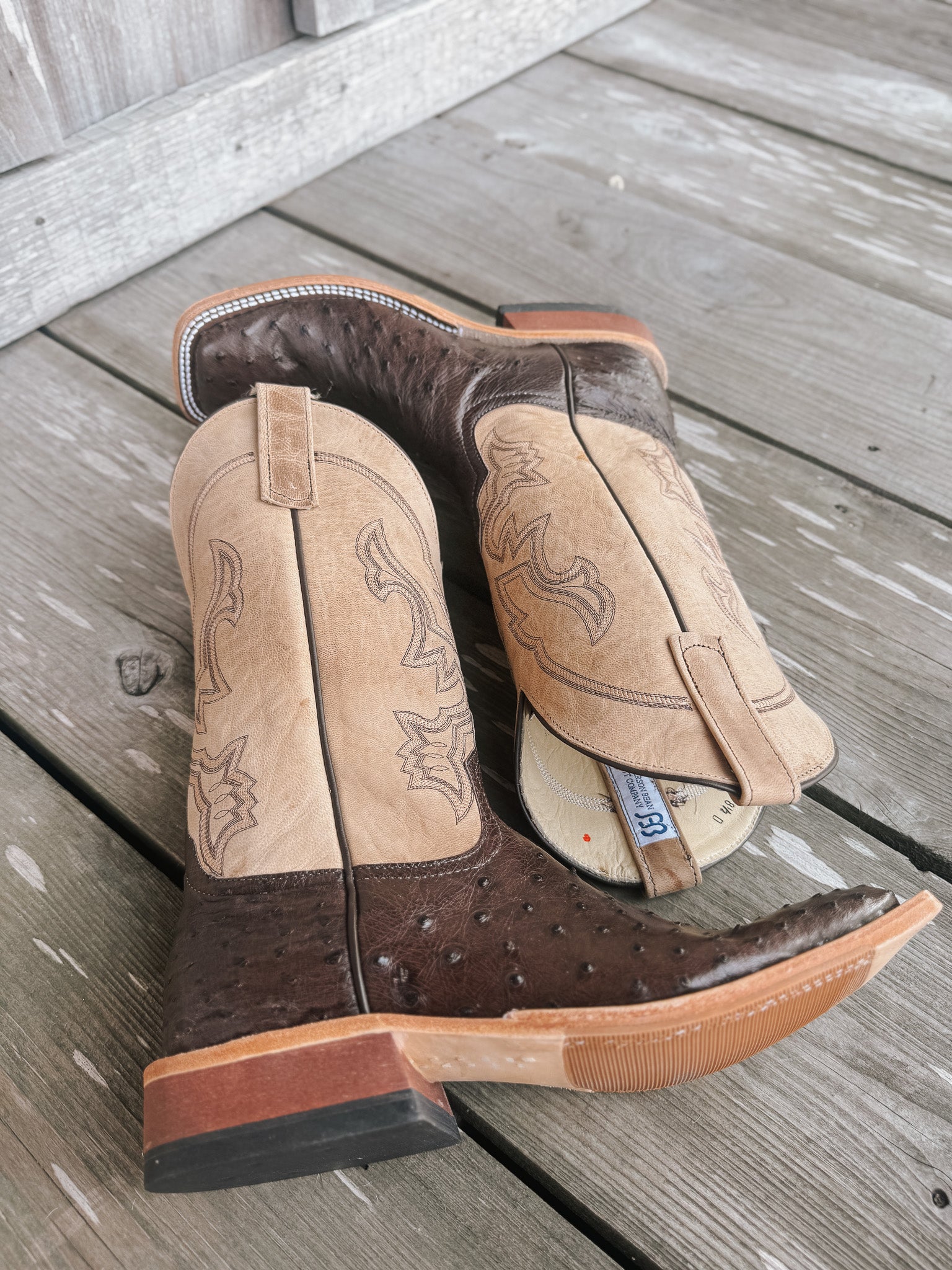 Men's Anderson Bean BC Exclusive Nicotine Ostrich/Tan Mad Cat Boots