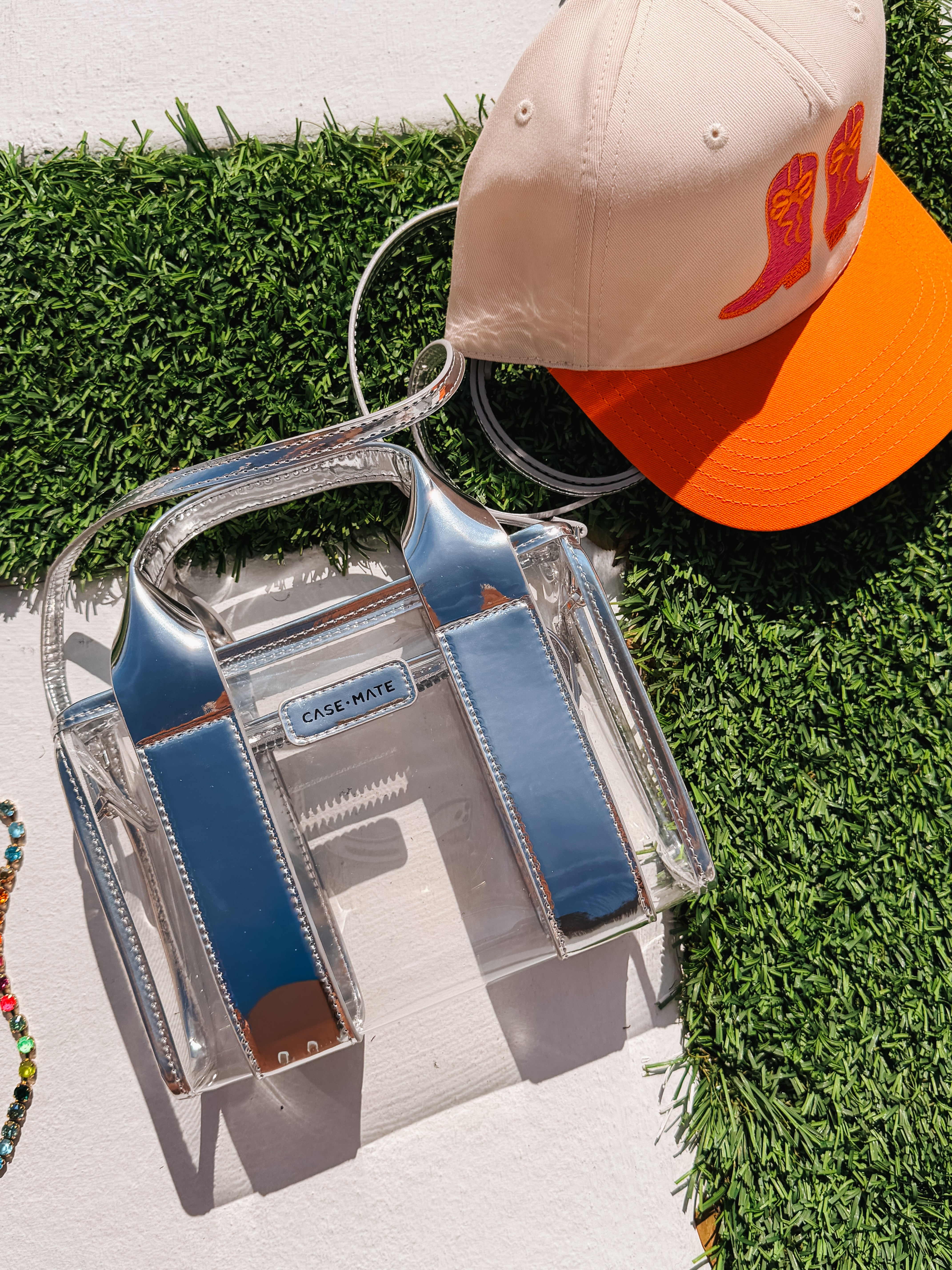 Case-Mate Clear Stadium Bag - Silver Chrome