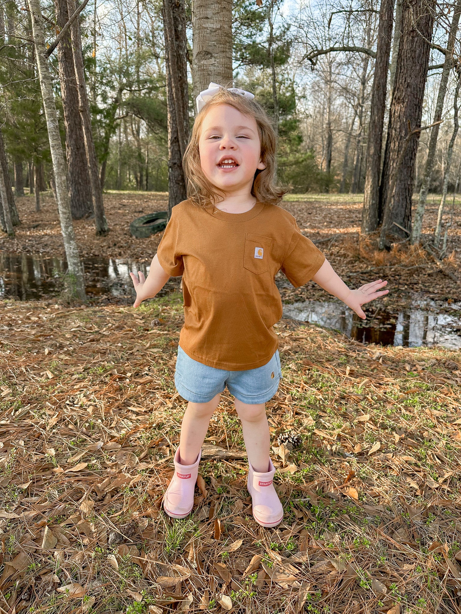 Carhartt Toddler & Kid's Pocket T-Shirt in Carhartt Brown