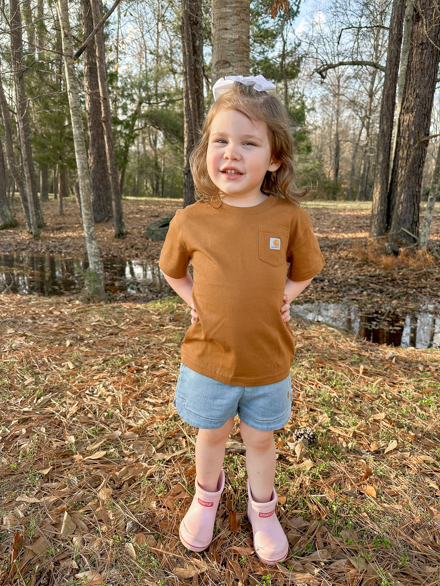 Carhartt Toddler & Kid's Pocket T-Shirt in Carhartt Brown