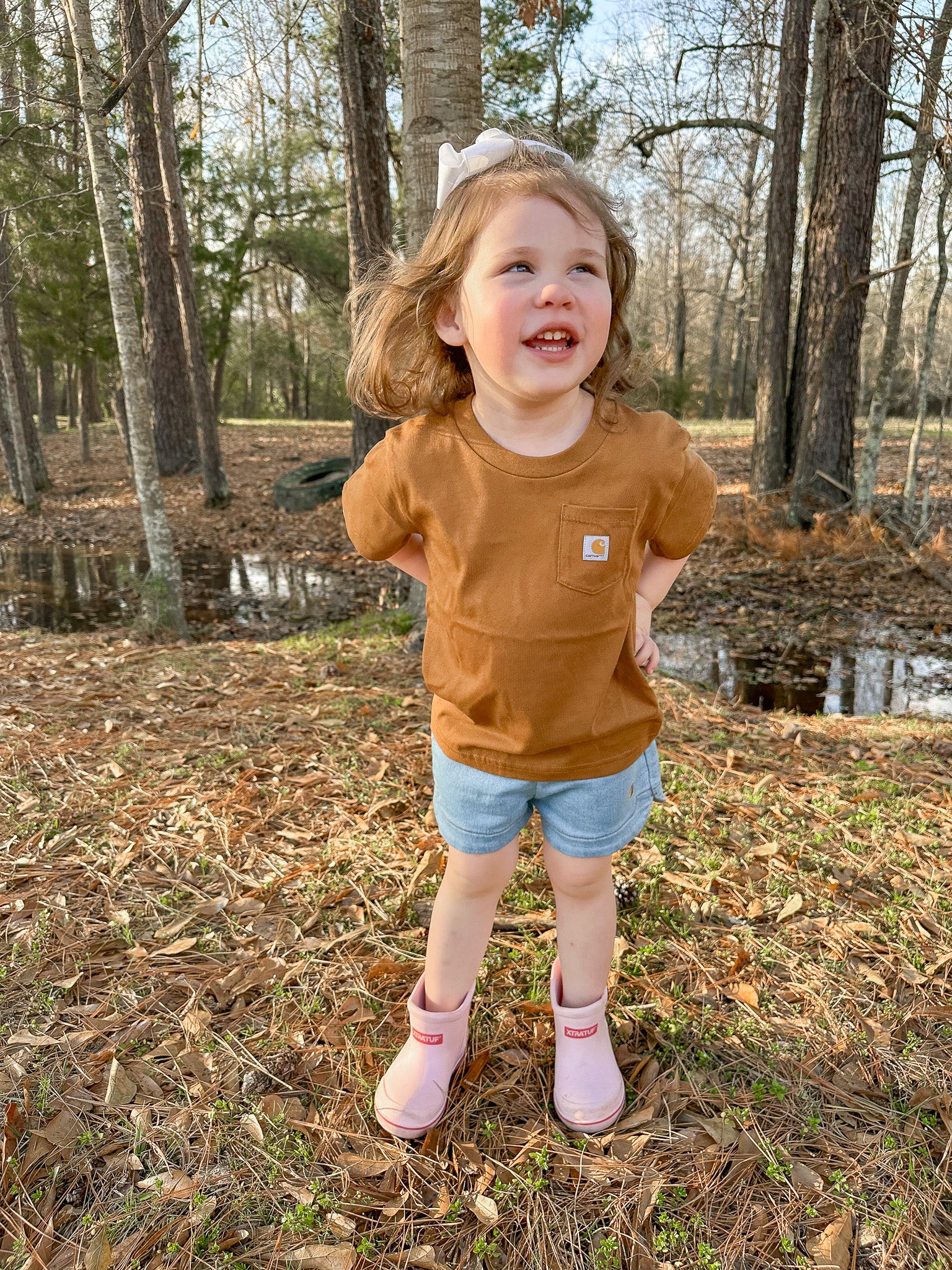 Carhartt Toddler & Kid's Pocket T-Shirt in Carhartt Brown