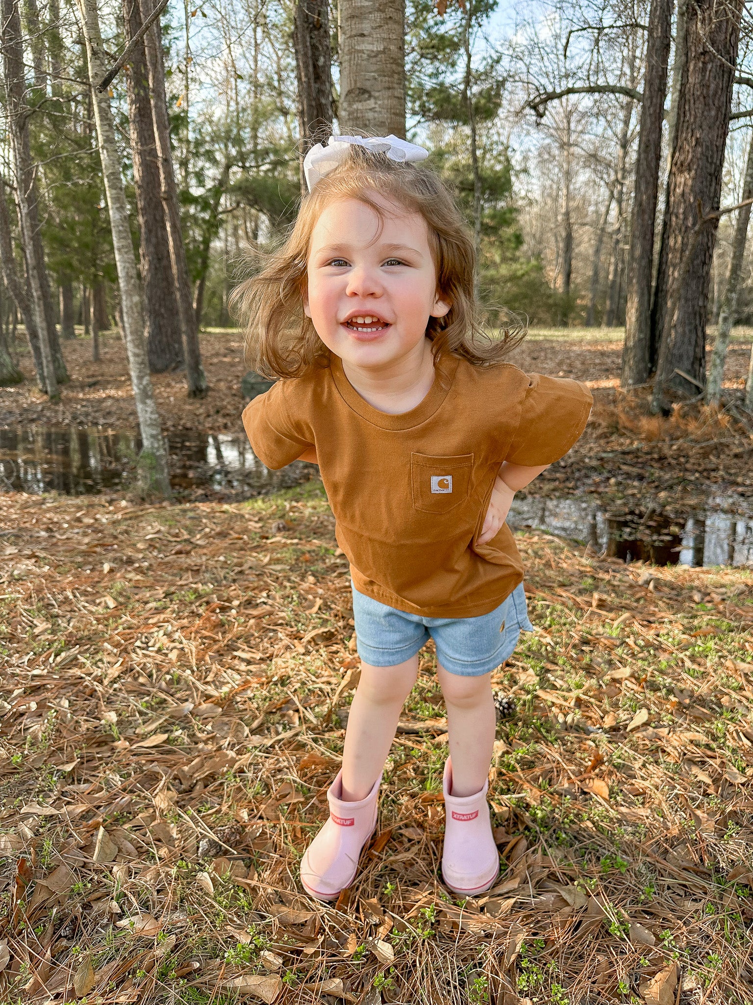 Carhartt Toddler & Kid's Pocket T-Shirt in Carhartt Brown