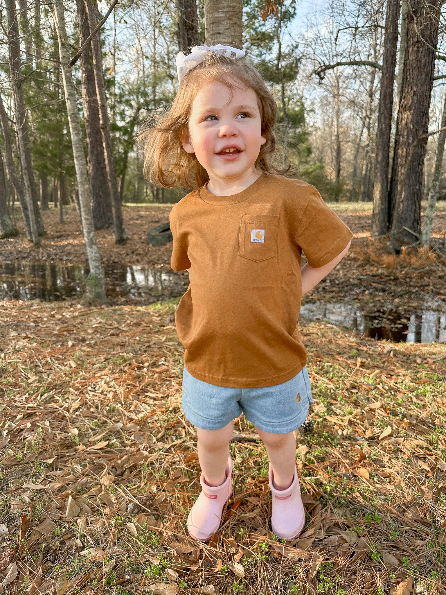 Carhartt Toddler & Kid's Pocket T-Shirt in Carhartt Brown