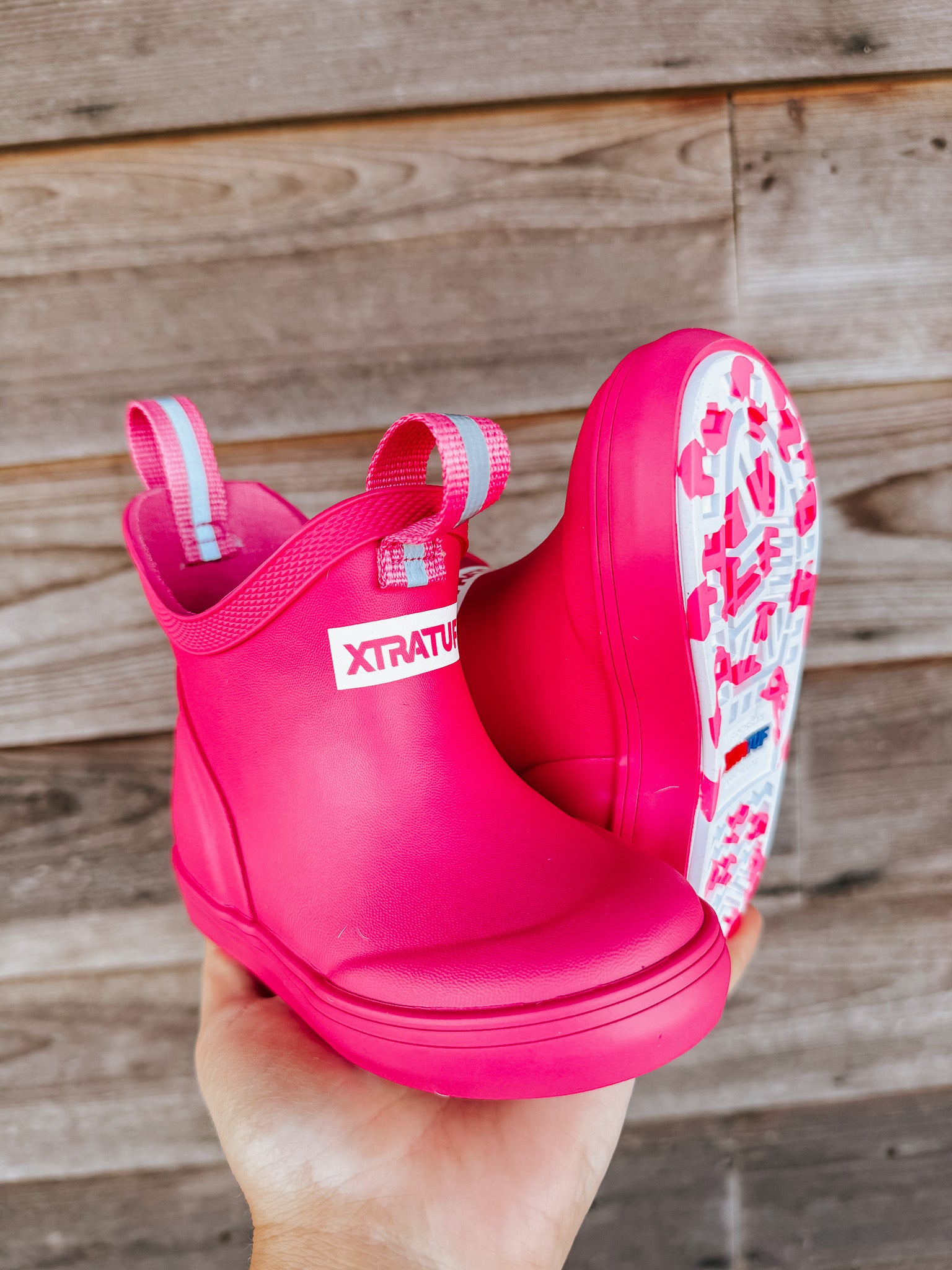 Kid's XTRATUF Ankle Deck Boots in Pink