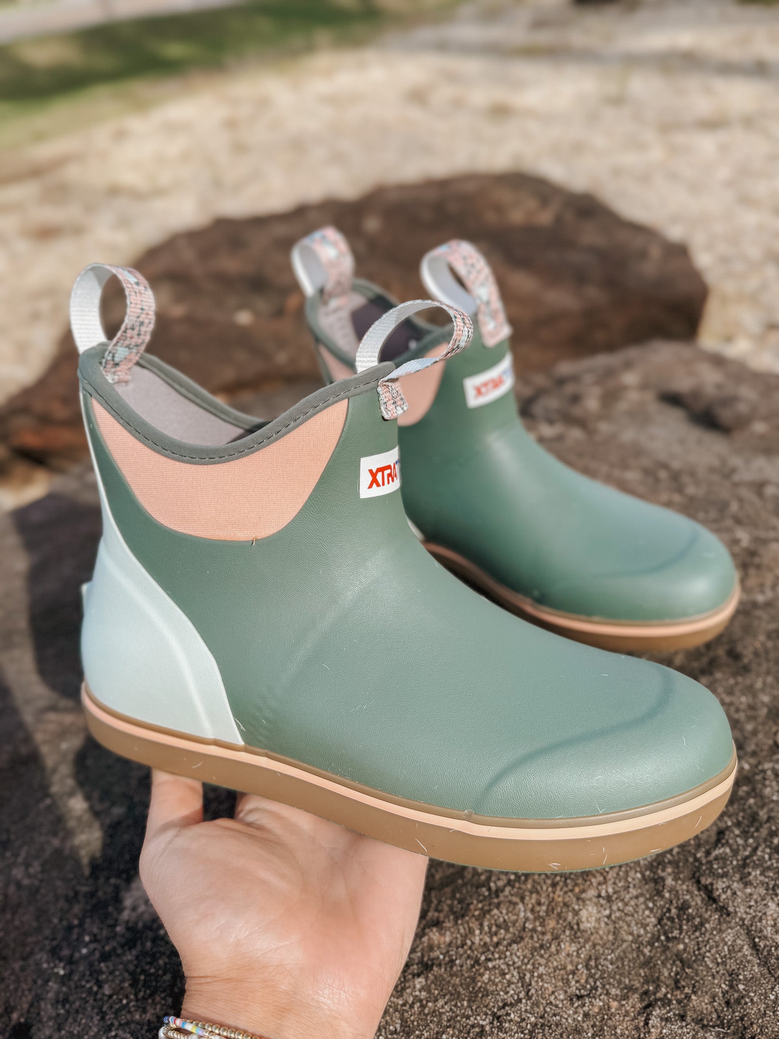 XTRATUF Women's Ankle Deck Boots in Green