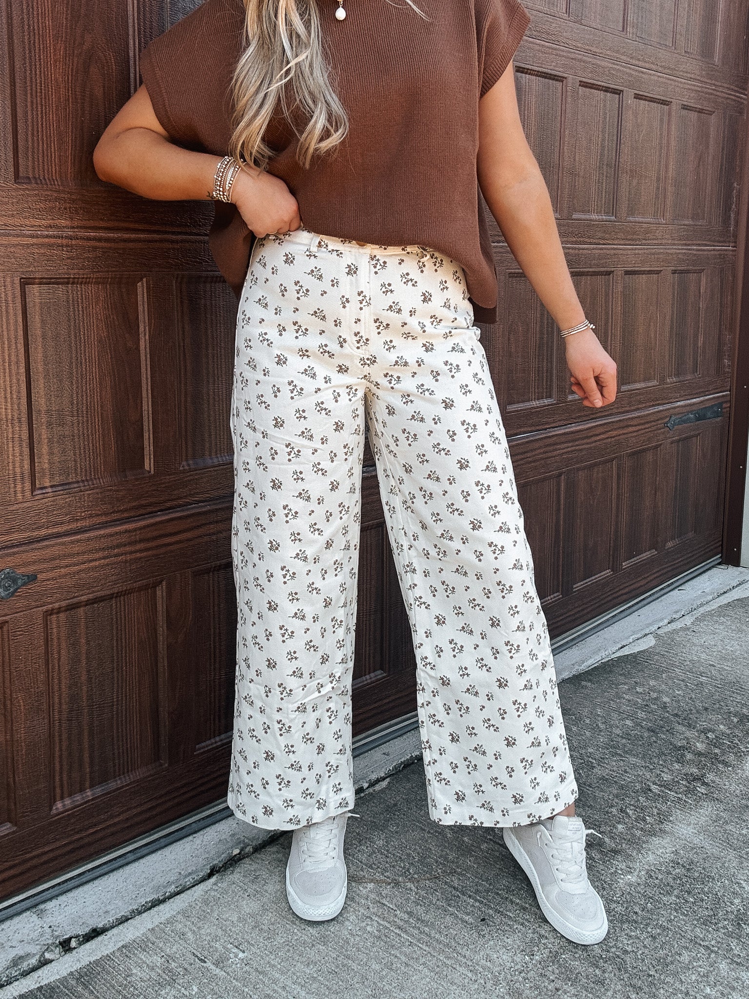 Seriously Cute Cream Floral Pants