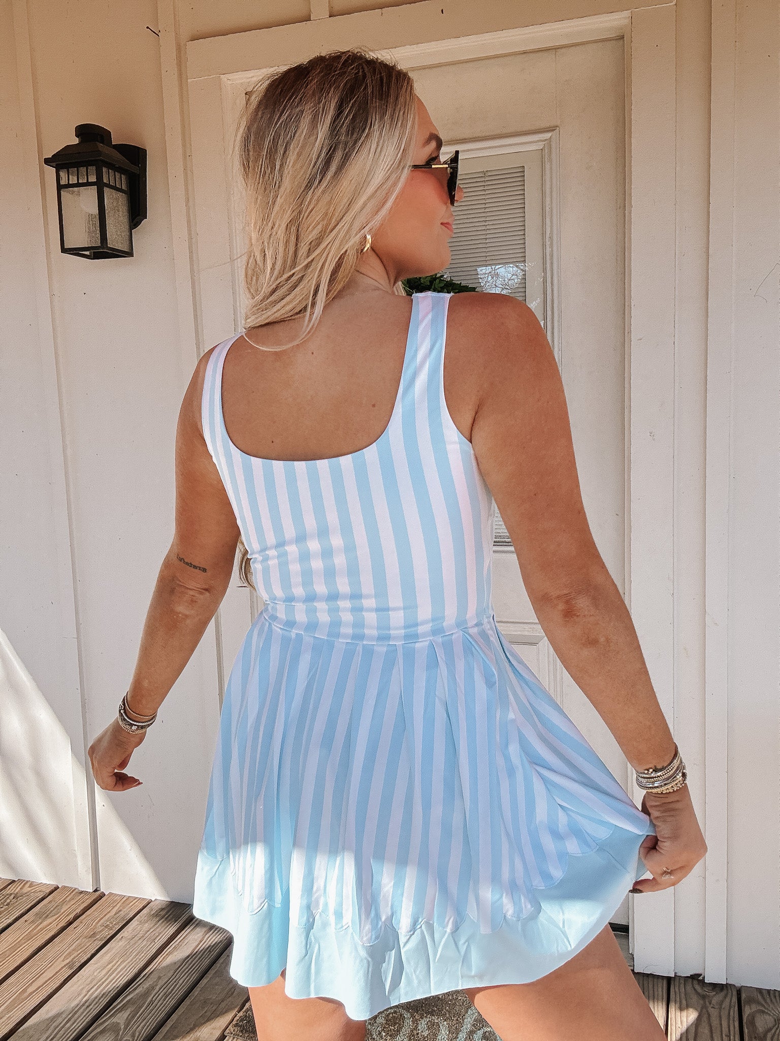 Sweet on Stripes Romper Dress