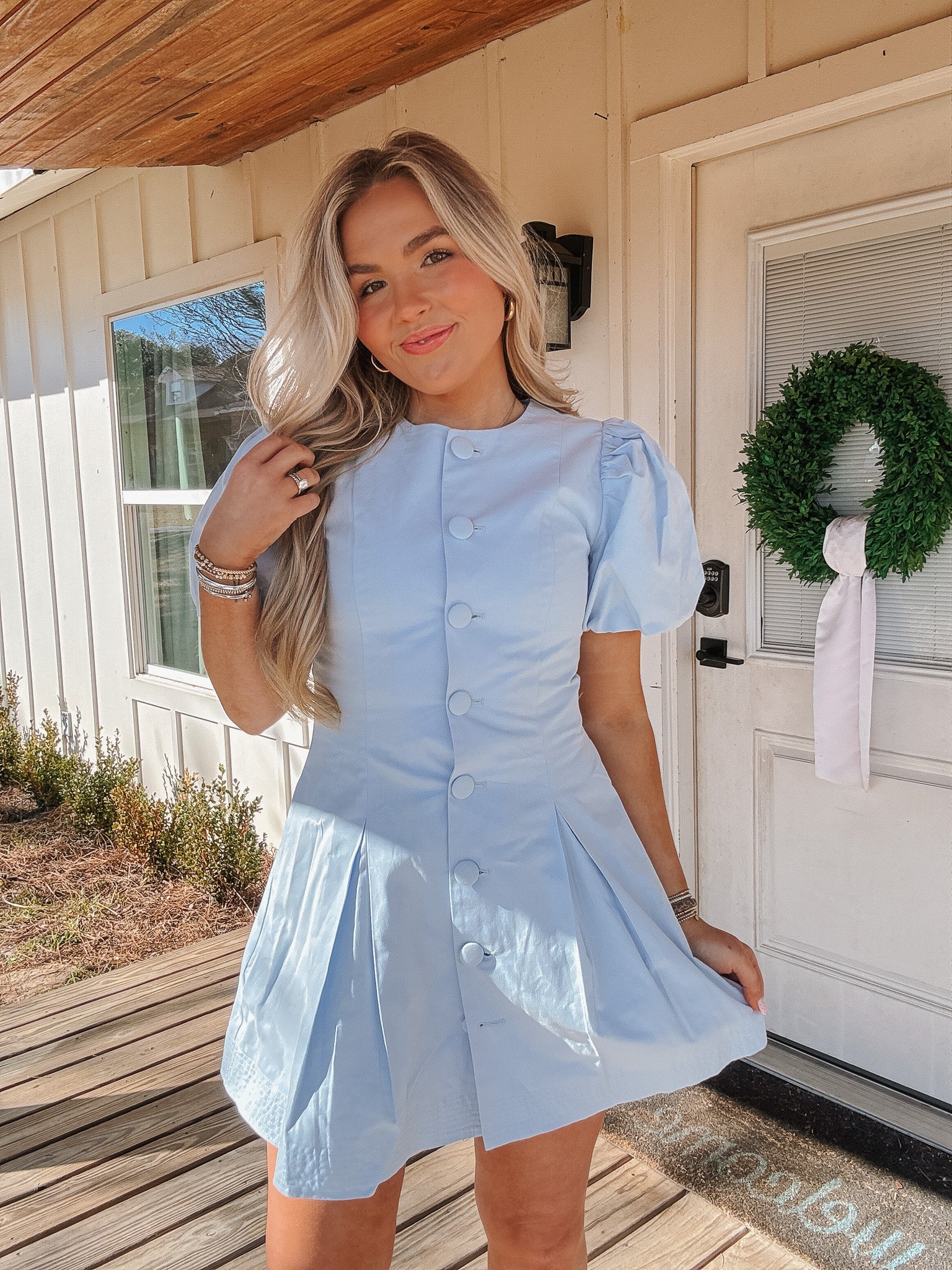Darling Touch Dress in Baby Blue