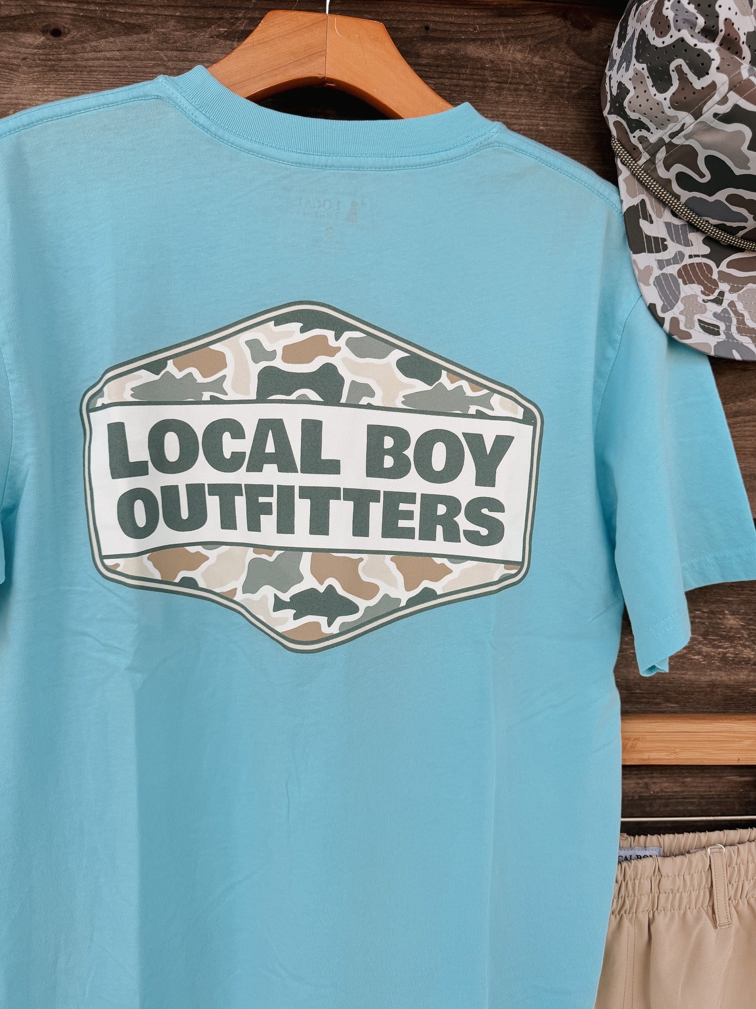 Local Boy Fish Camo Diamond Crest T-Shirt