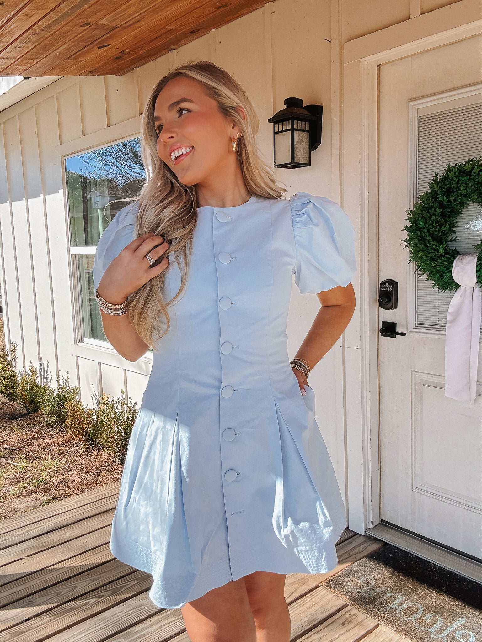 Darling Touch Dress in Baby Blue