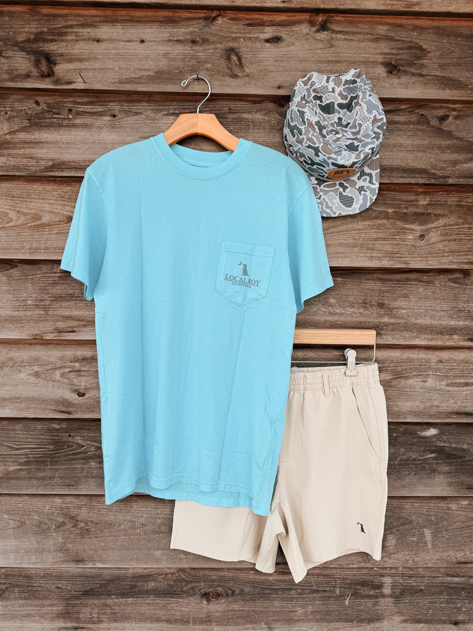 Local Boy Fish Camo Diamond Crest T-Shirt