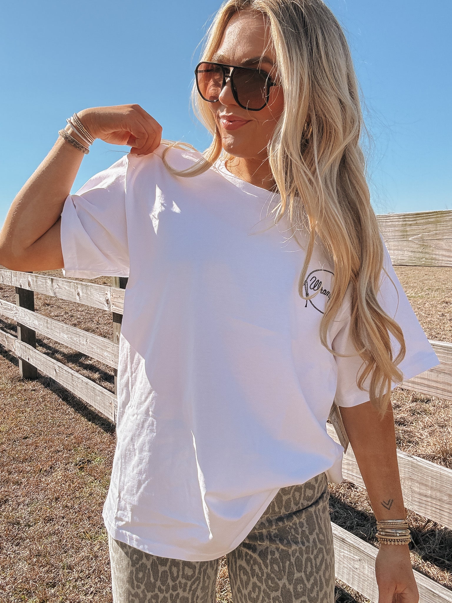 Wrangler Rodeo Snaps Oversized Tee