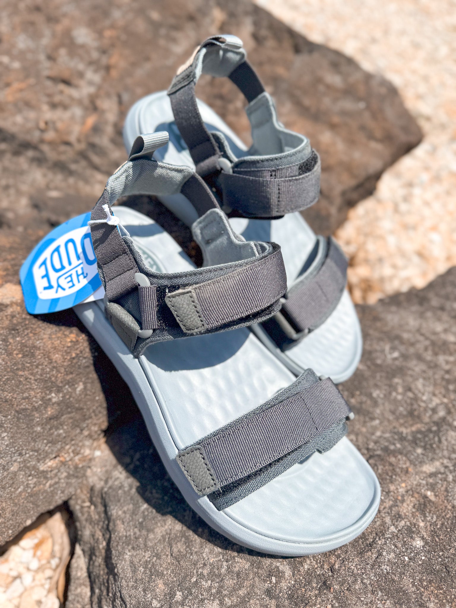 Men's Hey Dude Carson Sandal Sport Mode Black