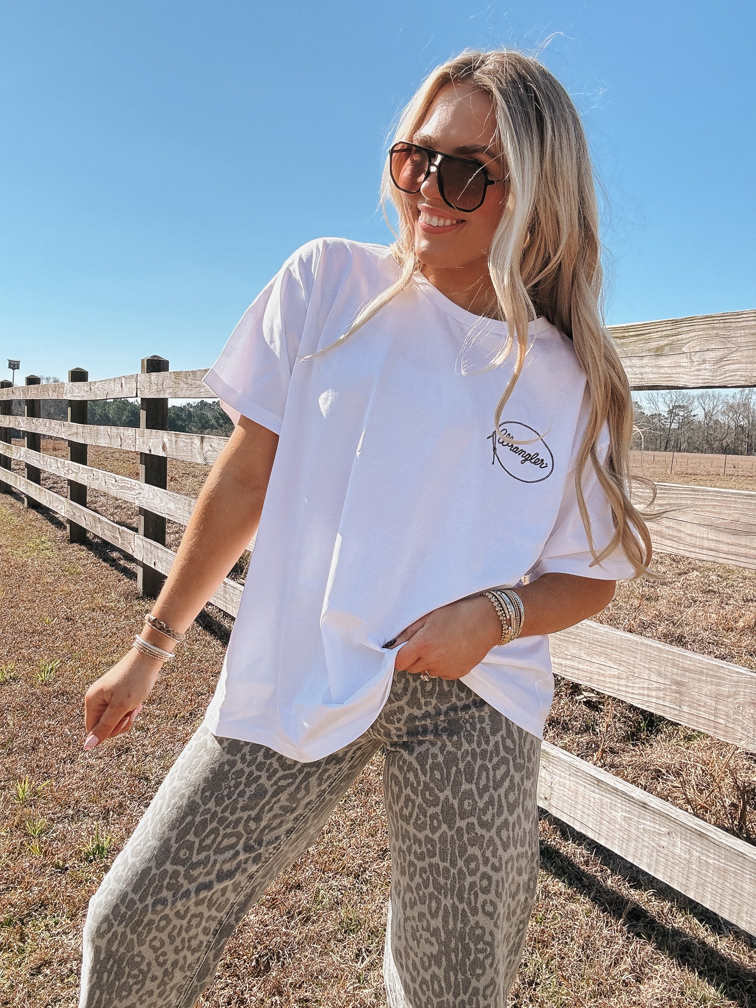 Wrangler Rodeo Snaps Oversized Tee